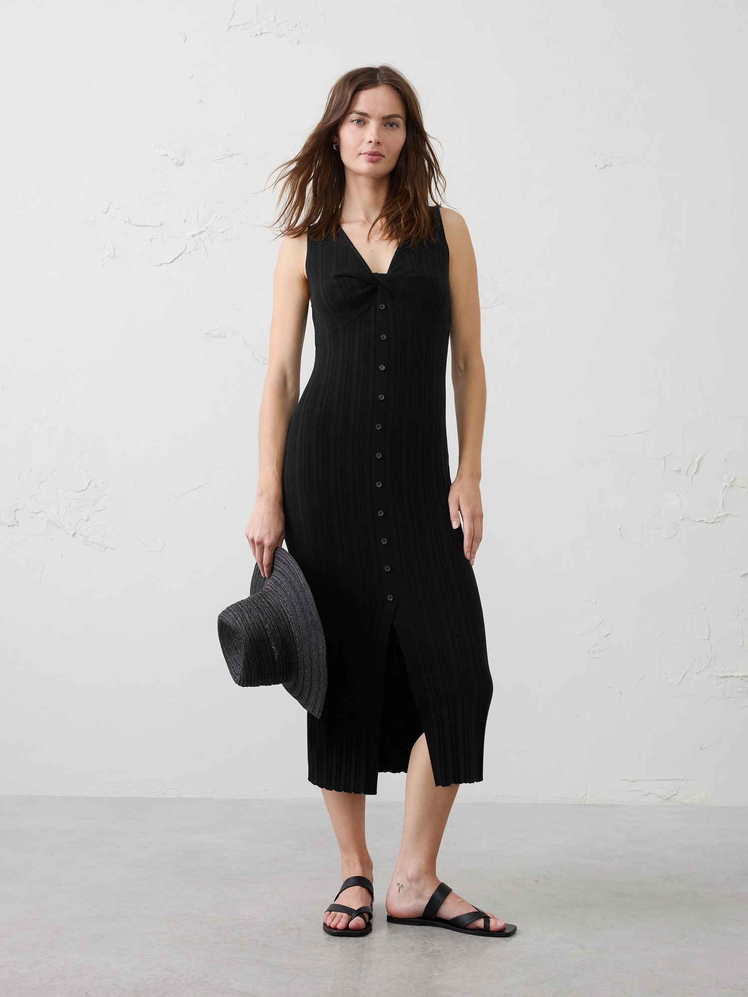 Image number 1 showing, Button-Through Midi Dress