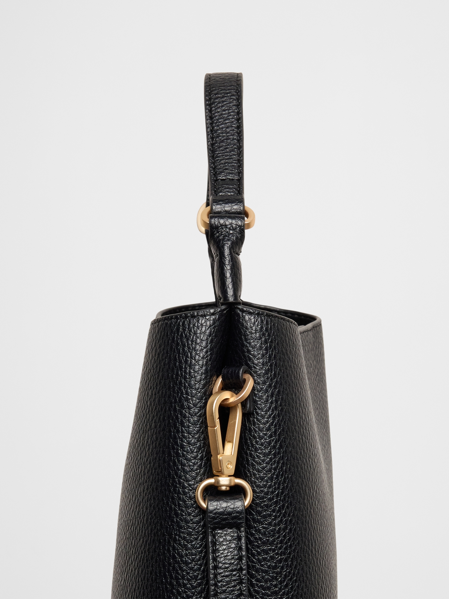 Image number 5 showing, Vegan Leather Micro Mini Bucket Crossbody Bag