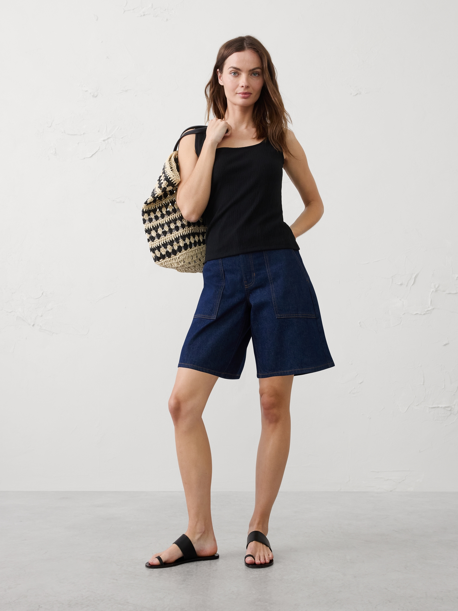 L'image numéro 1 présente Camisole côtelé et panachée