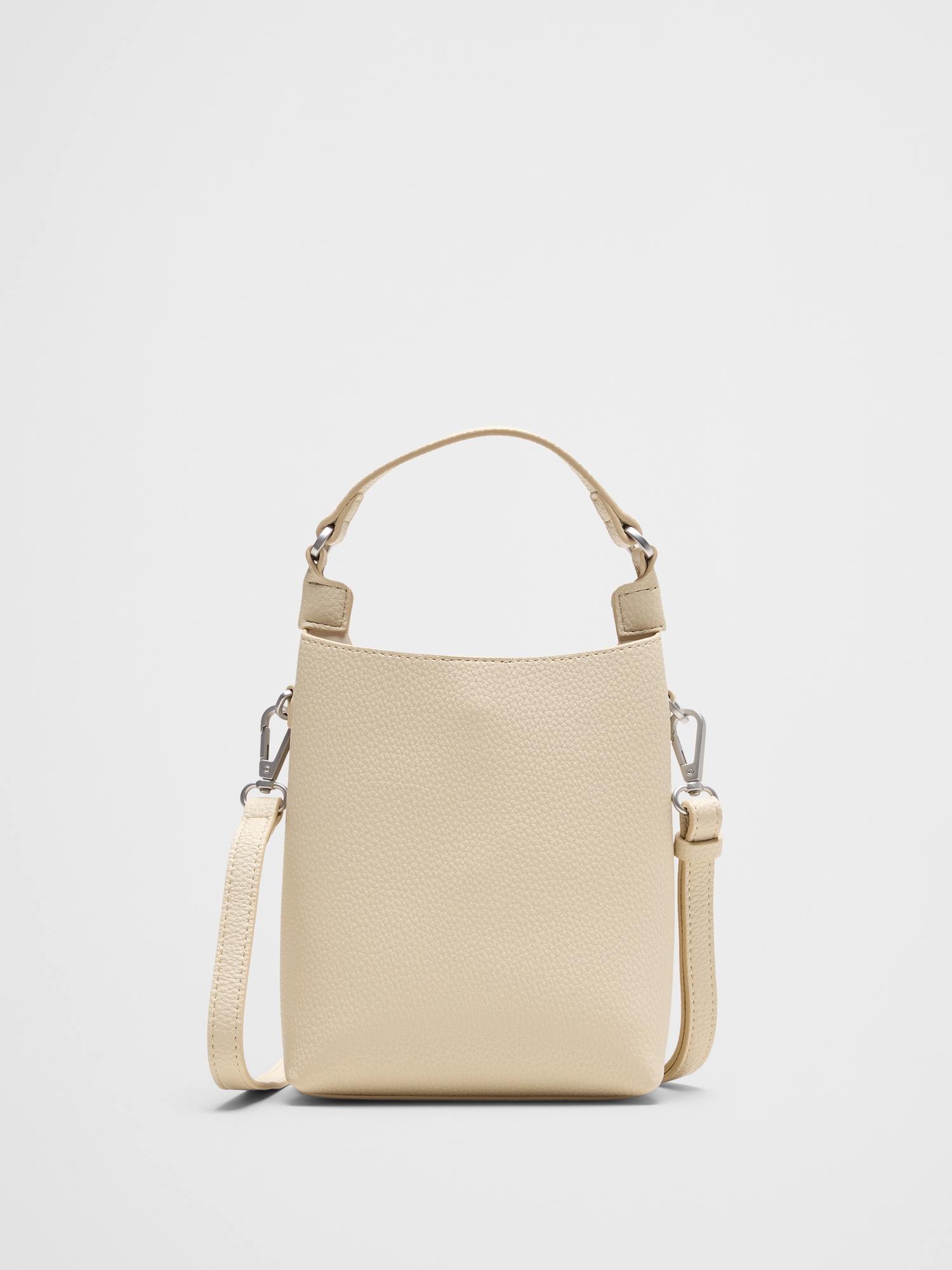L'image numéro 1 présente Petit sac godet à bandoulière en cuir végane
