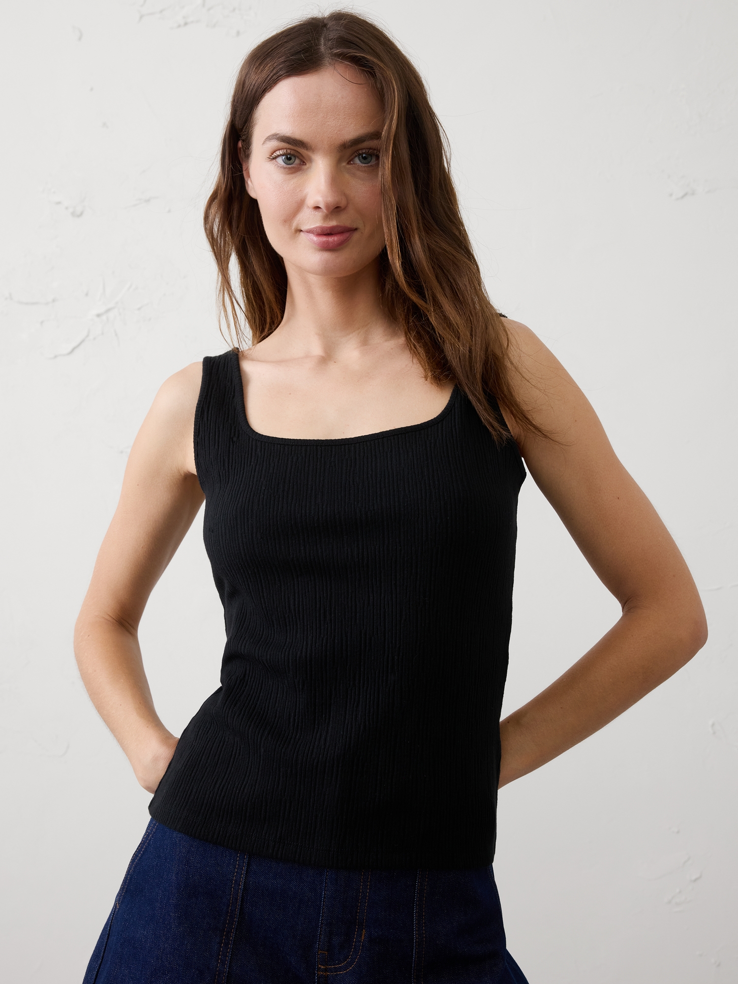 L'image numéro 3 présente Camisole côtelé et panachée