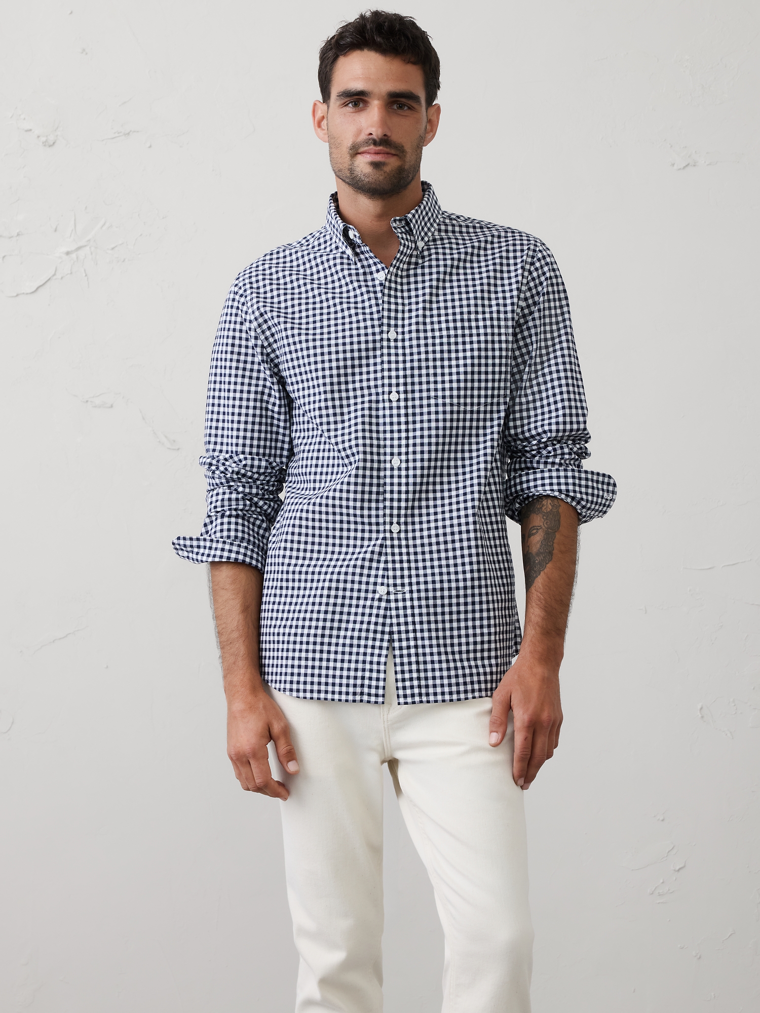 Image number 1 showing, Slim-Fit Softwash Cotton Shirt
