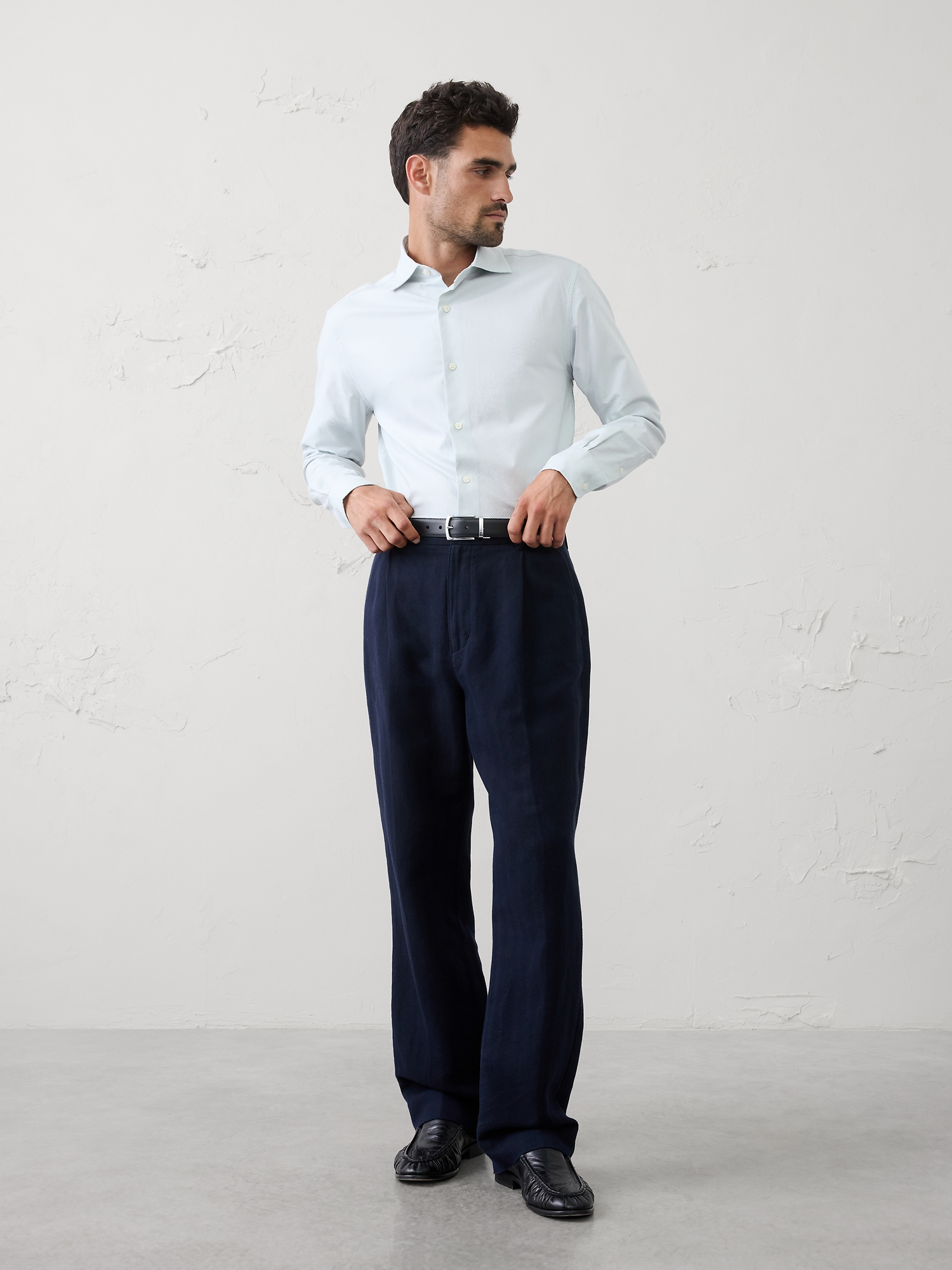 Image number 1 showing, Slim-Fit Dobby Dress Shirt