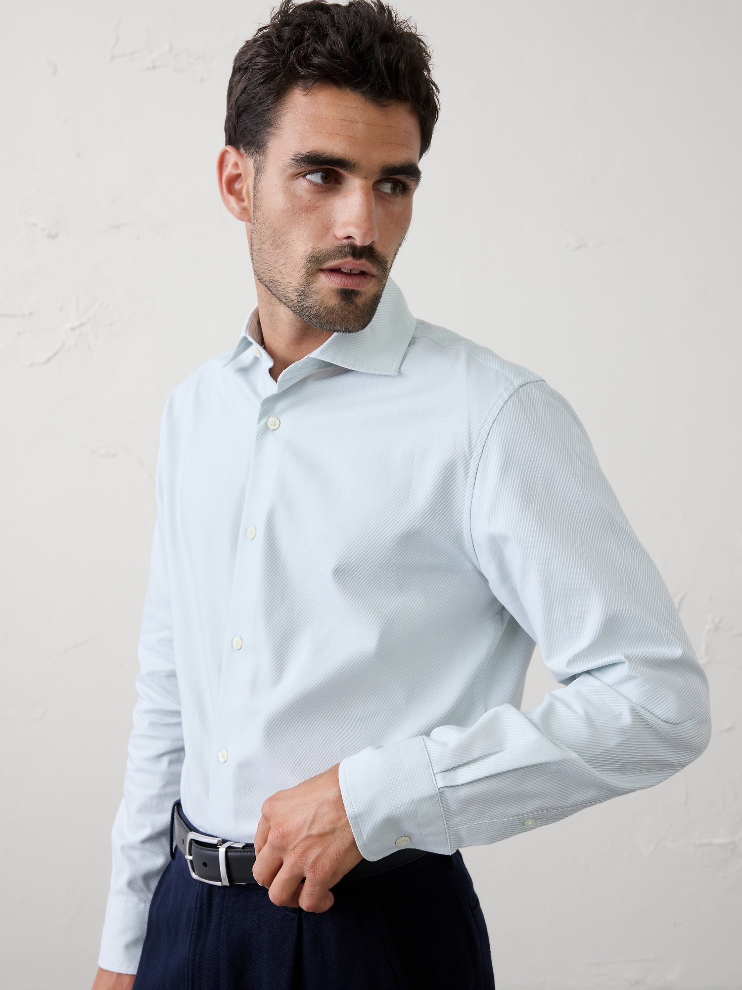 Image number 6 showing, Slim-Fit Dobby Dress Shirt