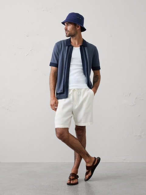 Border Striped Sweater Polo