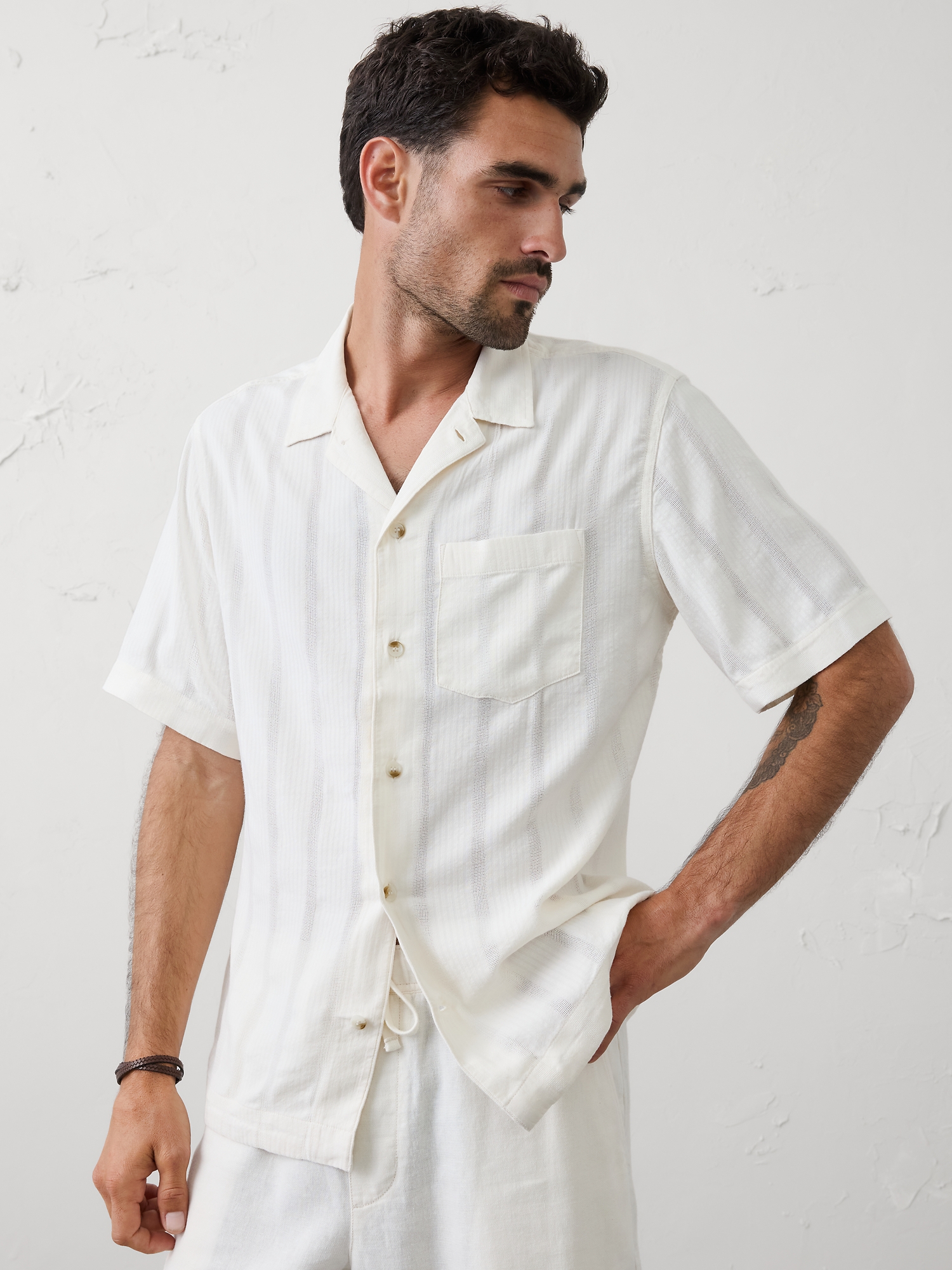Image number 3 showing, Standard-Fit Seersucker Resort Shirt