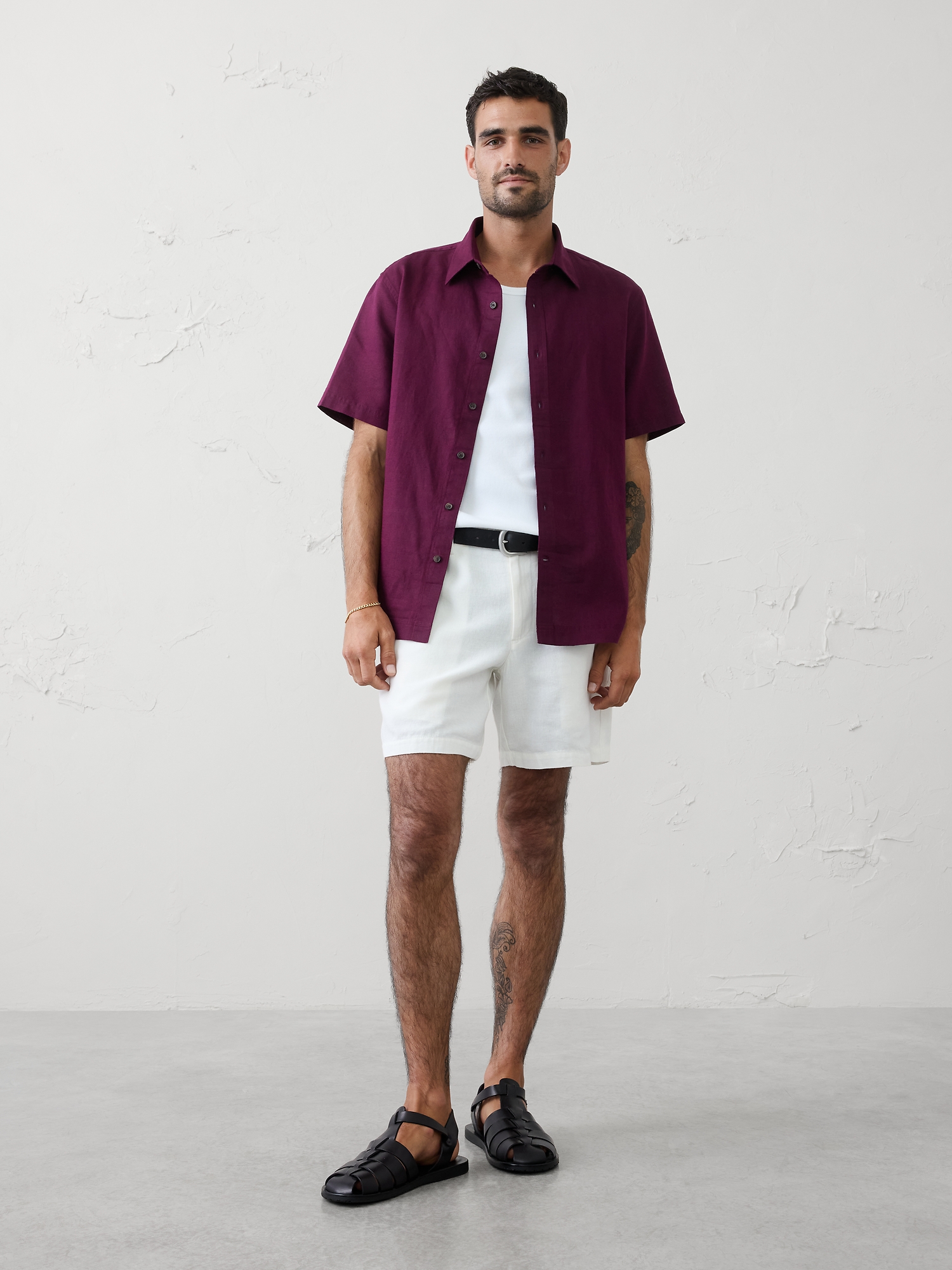 Image number 1 showing, Standard-Fit Linen-Blend Shirt