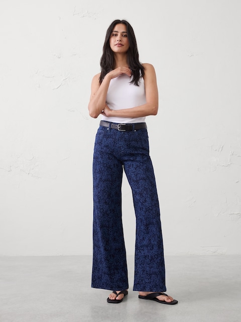 Wide-Leg High-Rise Jean