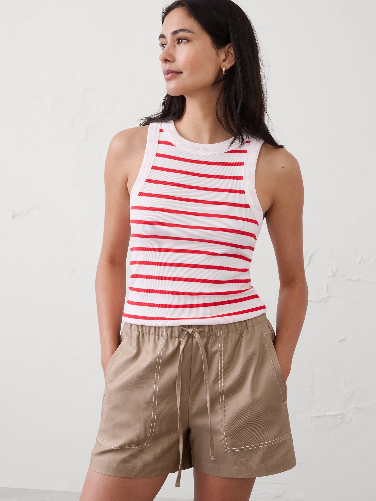 L'image numéro 1 présente Camisole côtelée à dos nageur