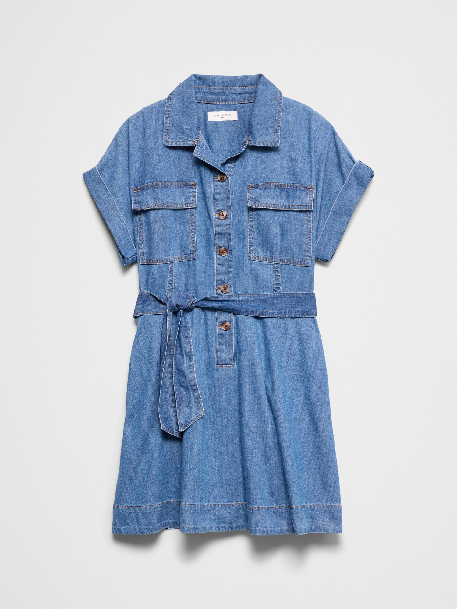 Image number 4 showing, Denim Utility Mini Dress
