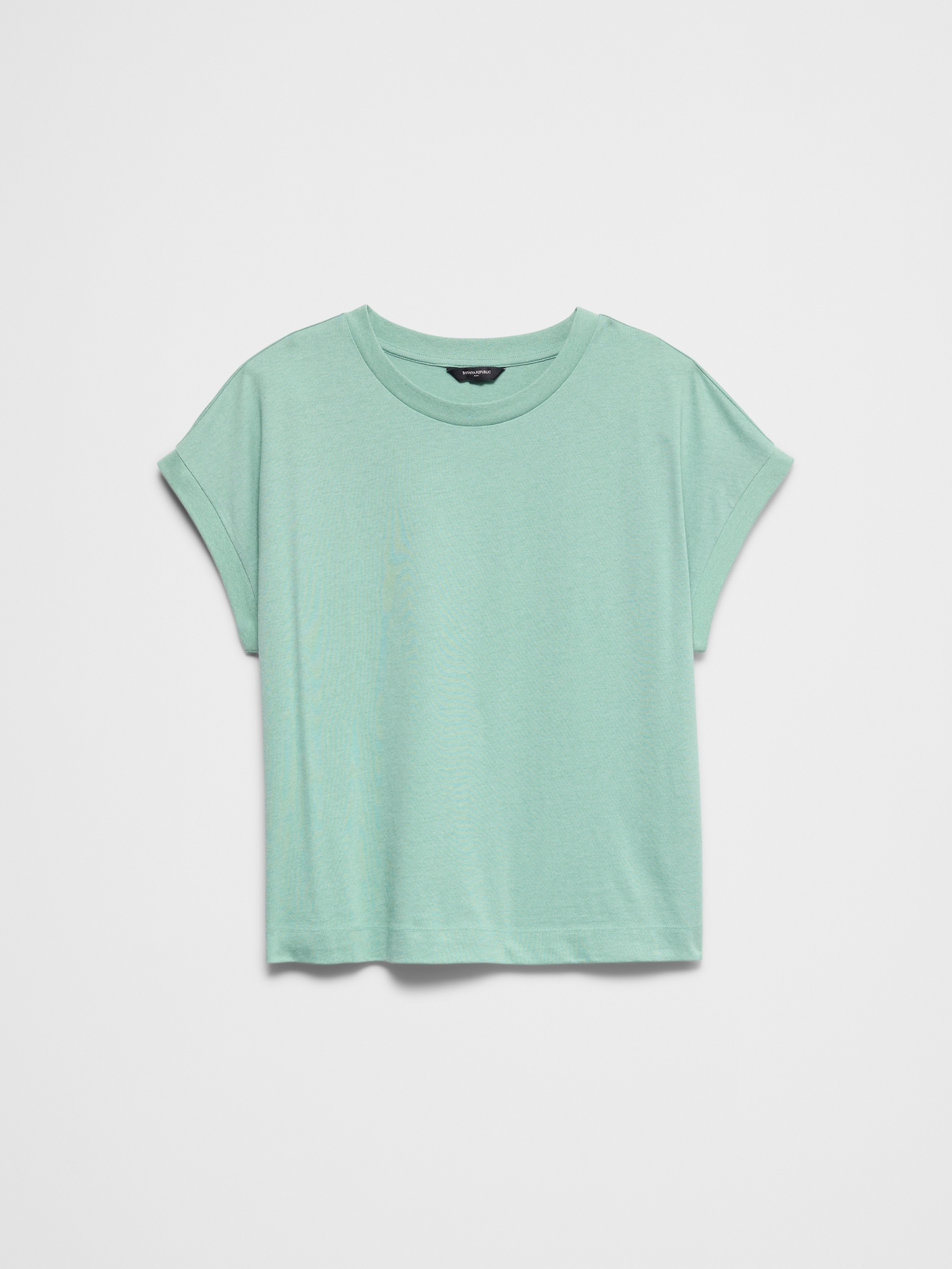 L'image numéro 7 présente T-shirt droit en coton de qualité supérieure