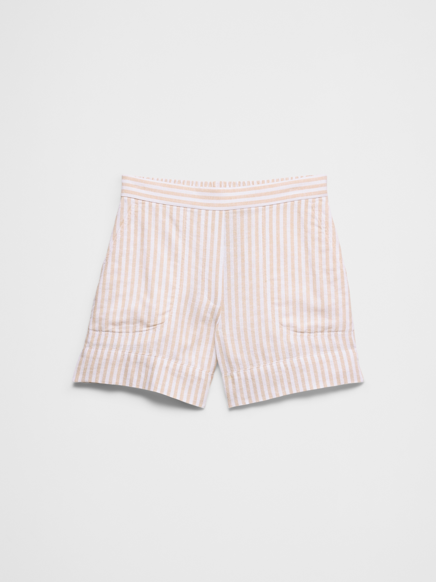 L'image numéro 7 présente Short tout-aller à taille haute en mélange de lin