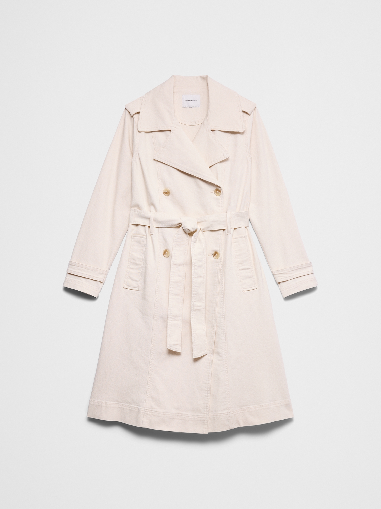 Image number 4 showing, Denim Double Breasted Trench Coat