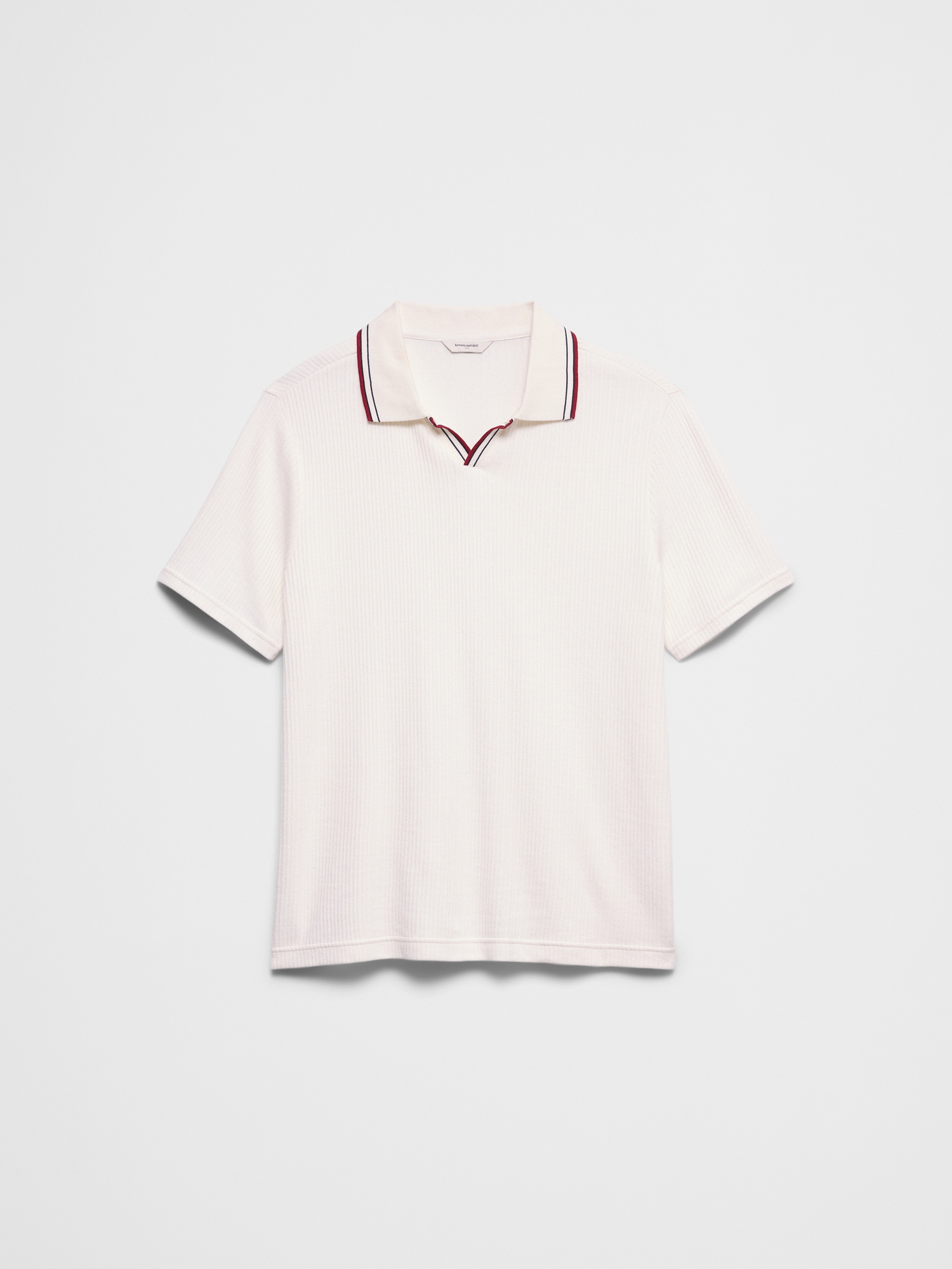 Image number 4 showing, Crinkle Ribbed Johnny-Collar Polo
