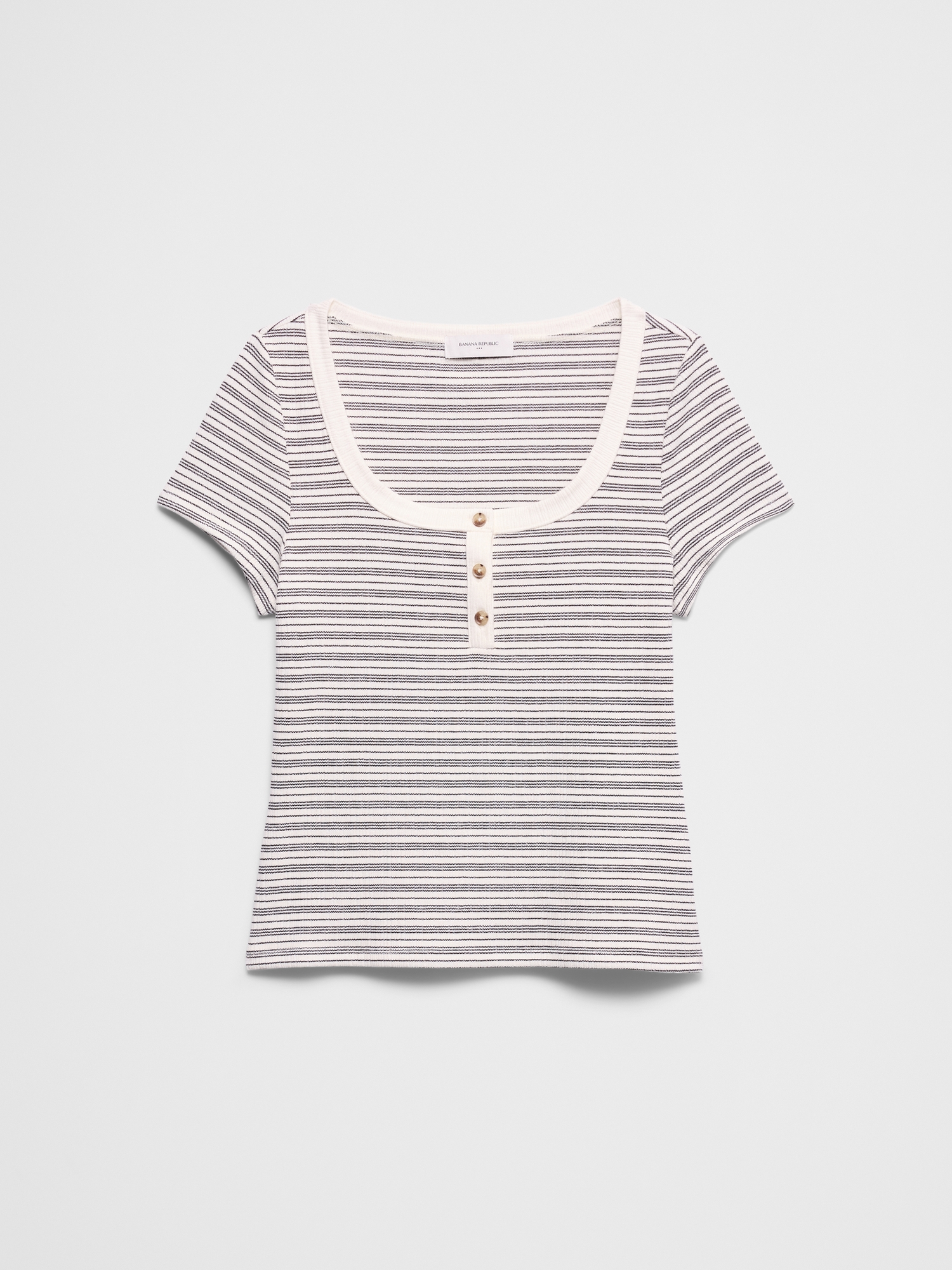 Image number 4 showing, Variegated Ribbed Henley Shirt