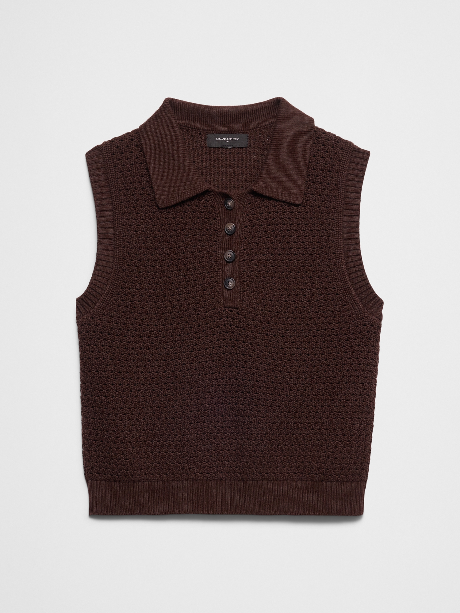 Image number 4 showing, Cotton Crochet Sweater Polo