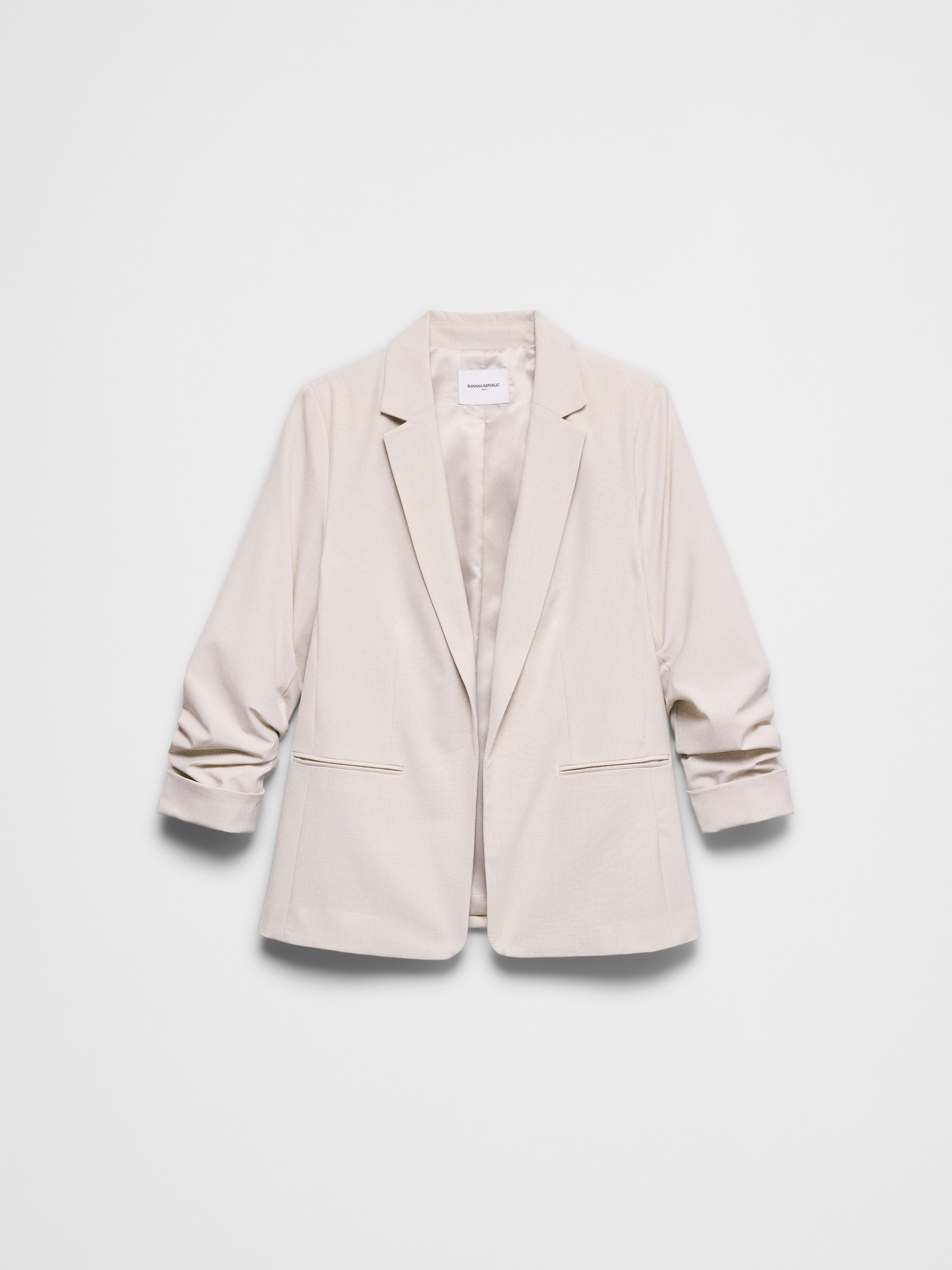 Image number 4 showing, Sculpted Stretch Ruched-Sleeve Blazer