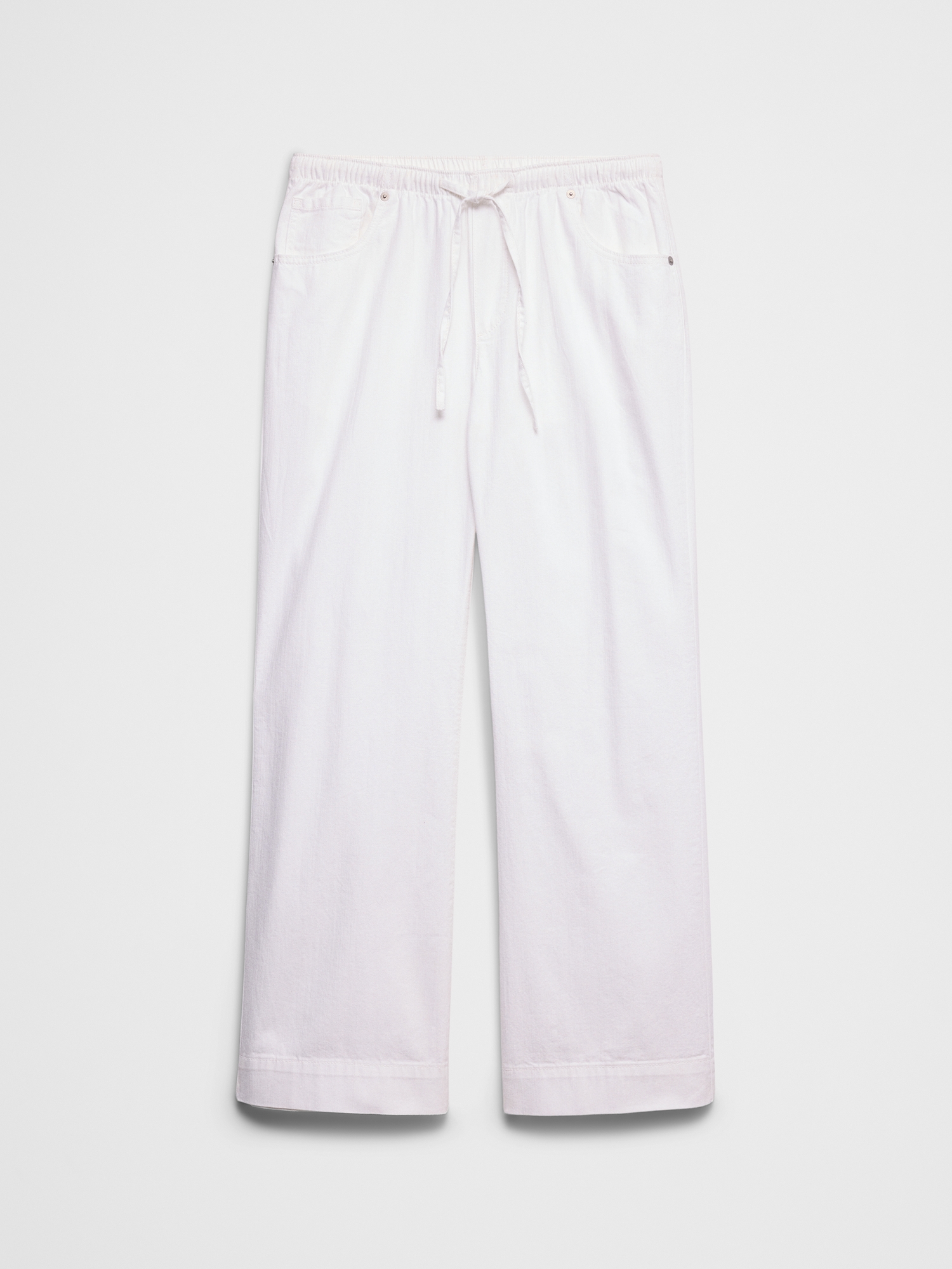 Image number 4 showing, Wide-Leg Mid-Rise Summerweight Pull-On Jean