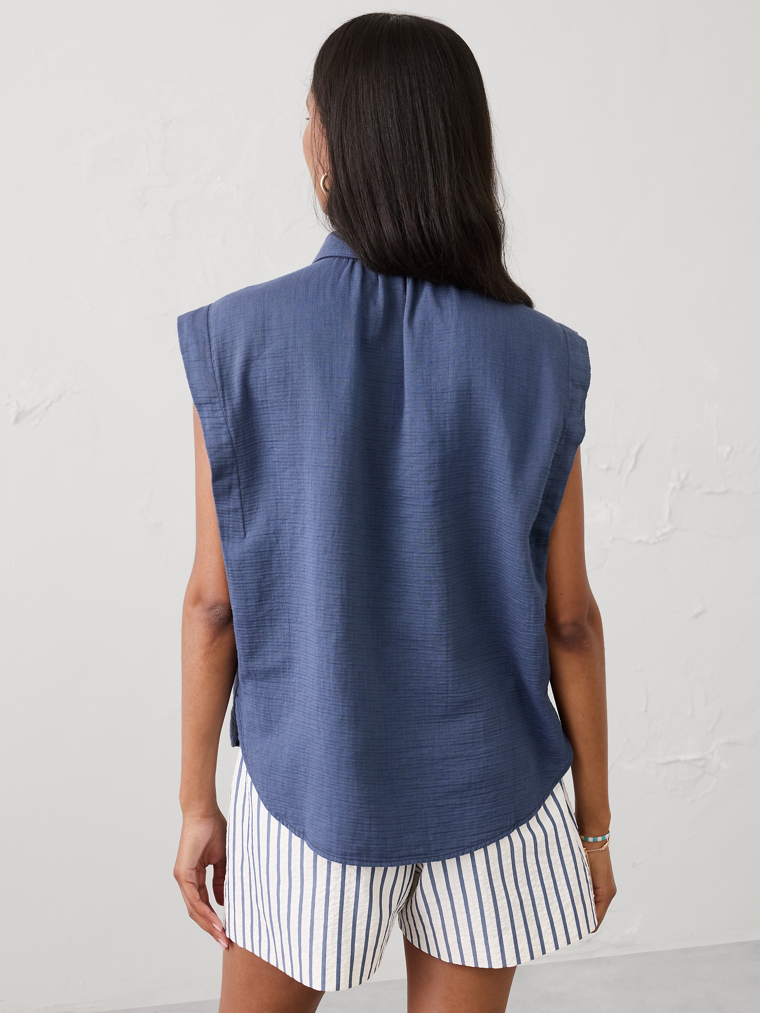 Image number 2 showing, Gauze Soft-Gathered Shirt