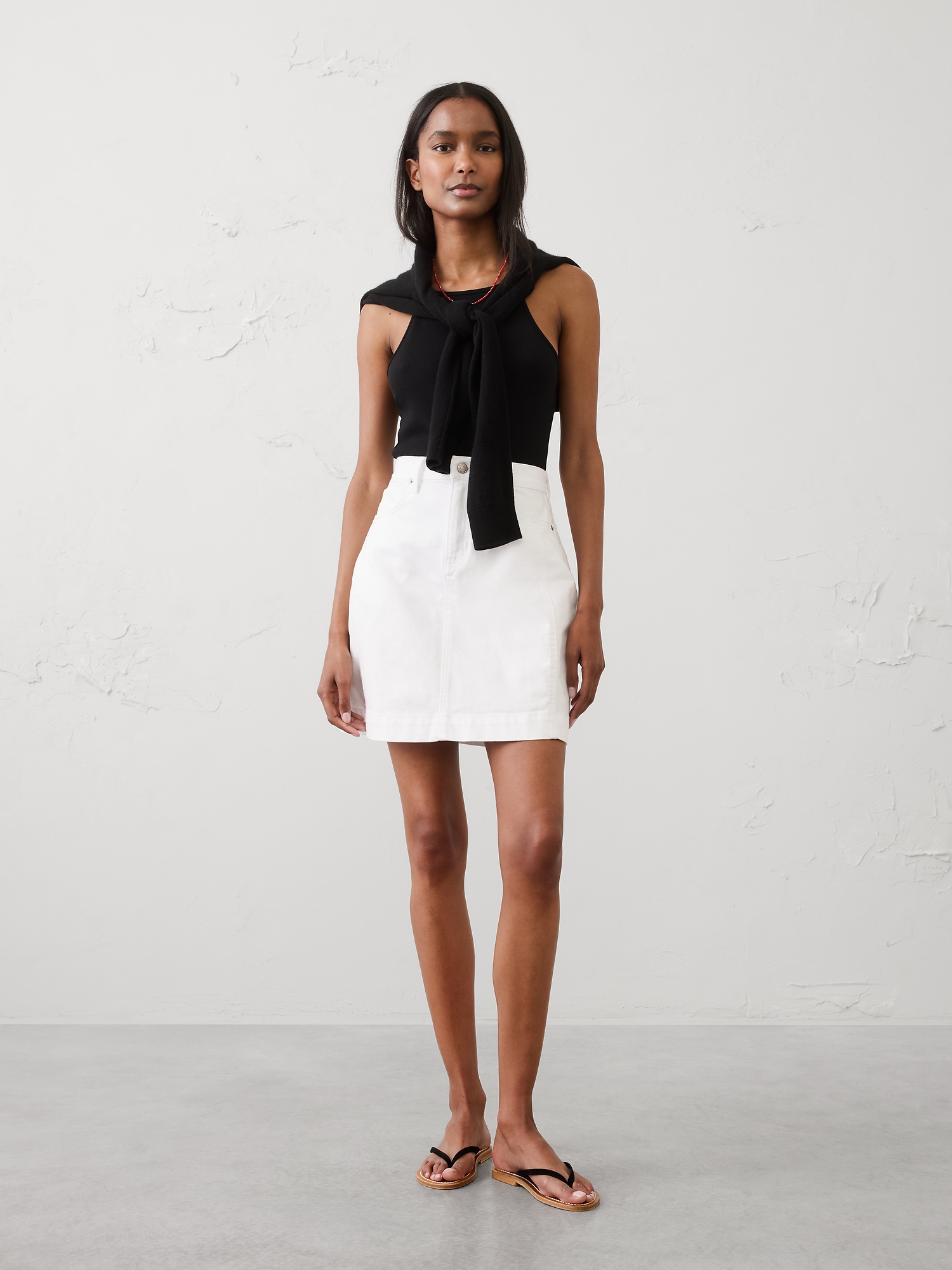 Image number 1 showing, Denim Pieced Utility Mini Skirt