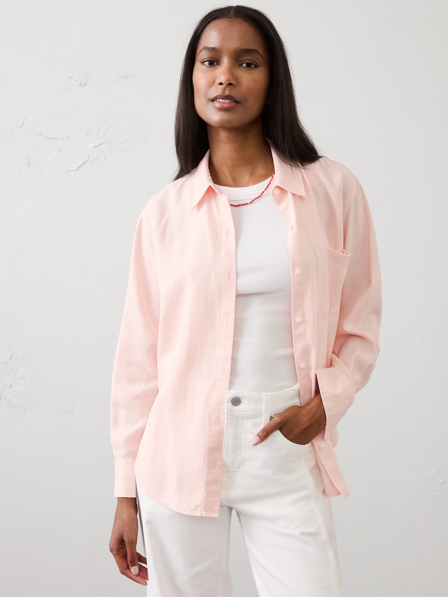 Image number 1 showing, Perfect Linen-Blend Shirt