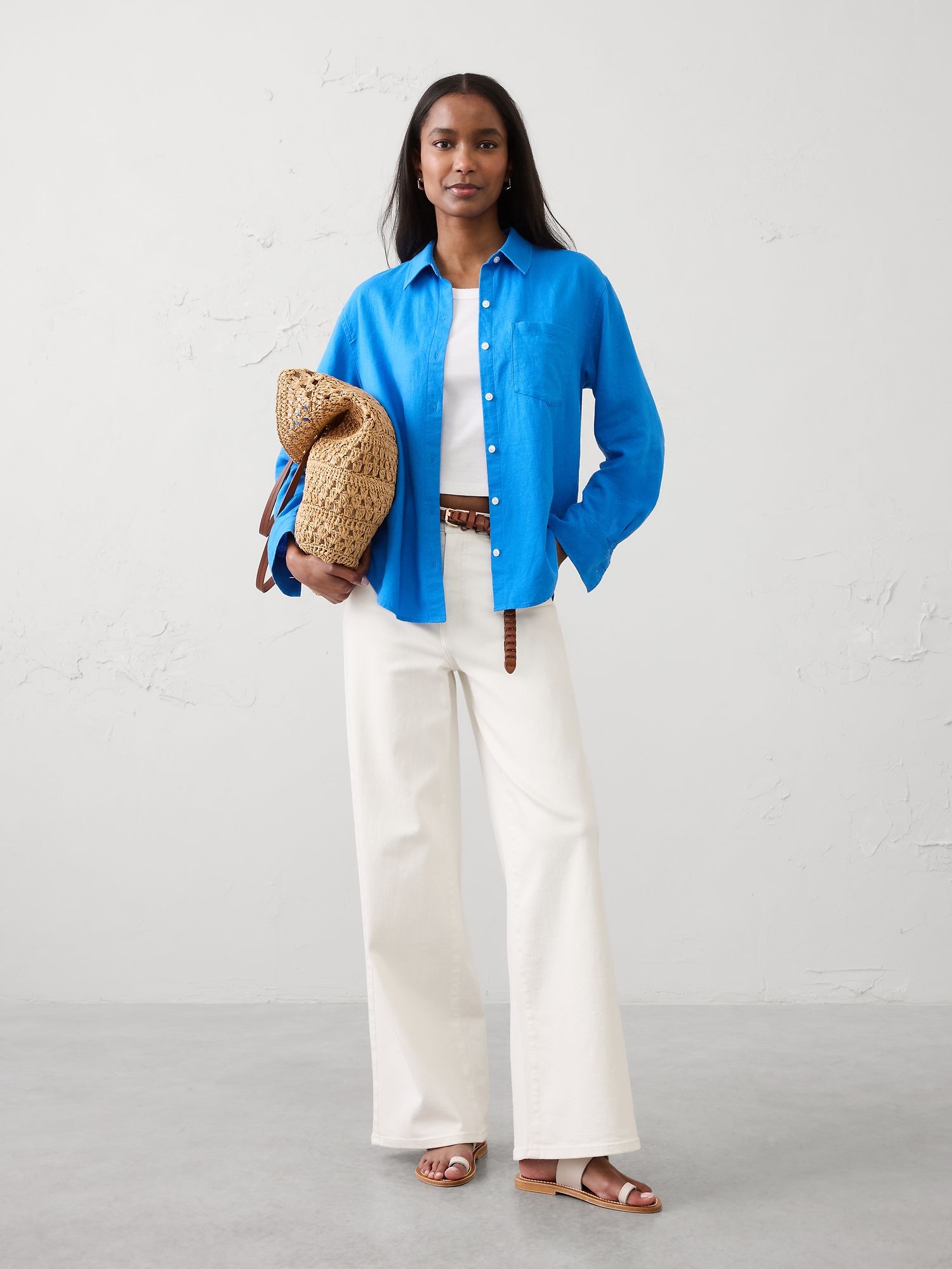 Image number 1 showing, Perfect Linen-Blend Shirt