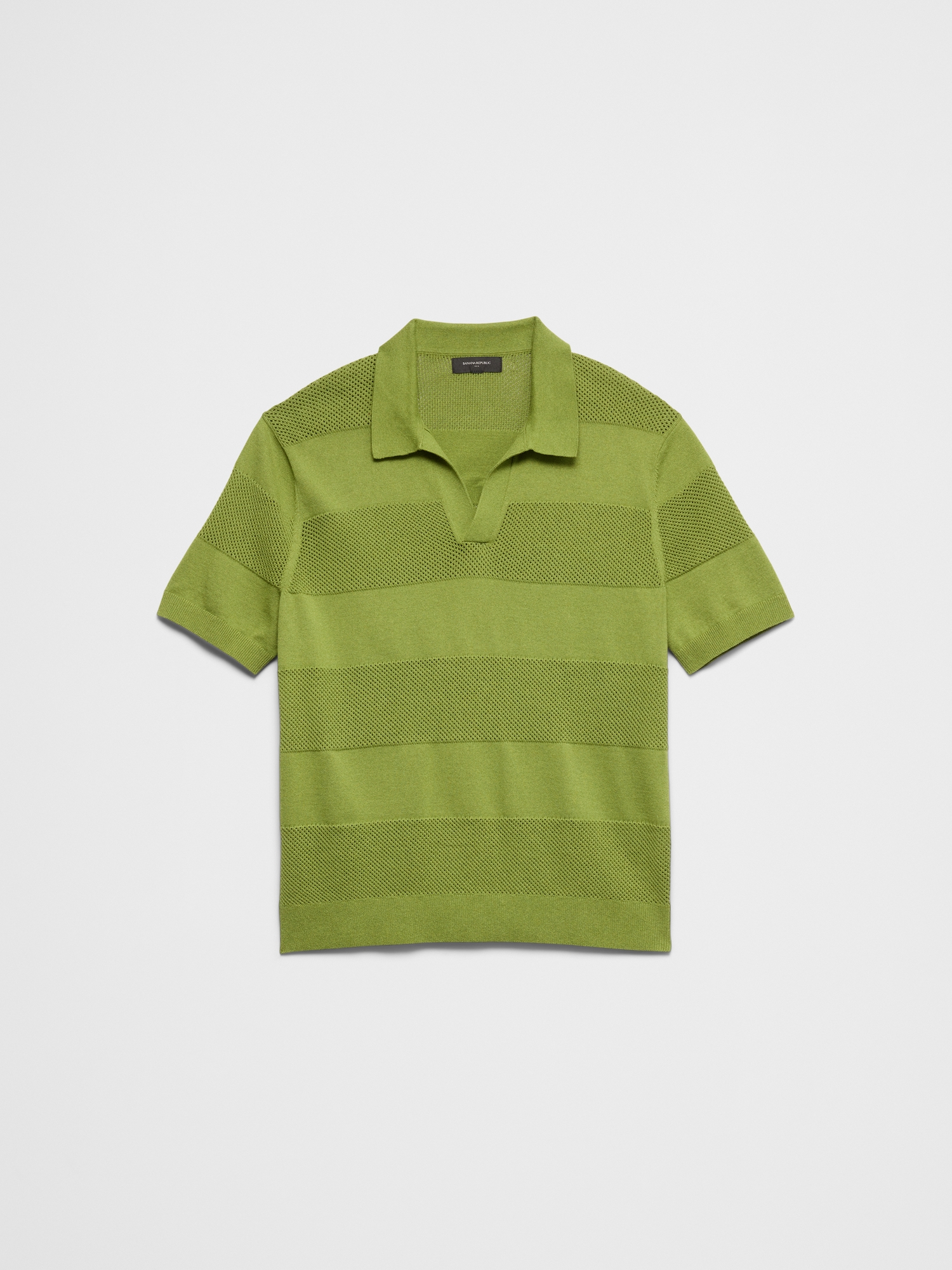 L'image numéro 4 présente Polo en tricot à mailles avec rayures