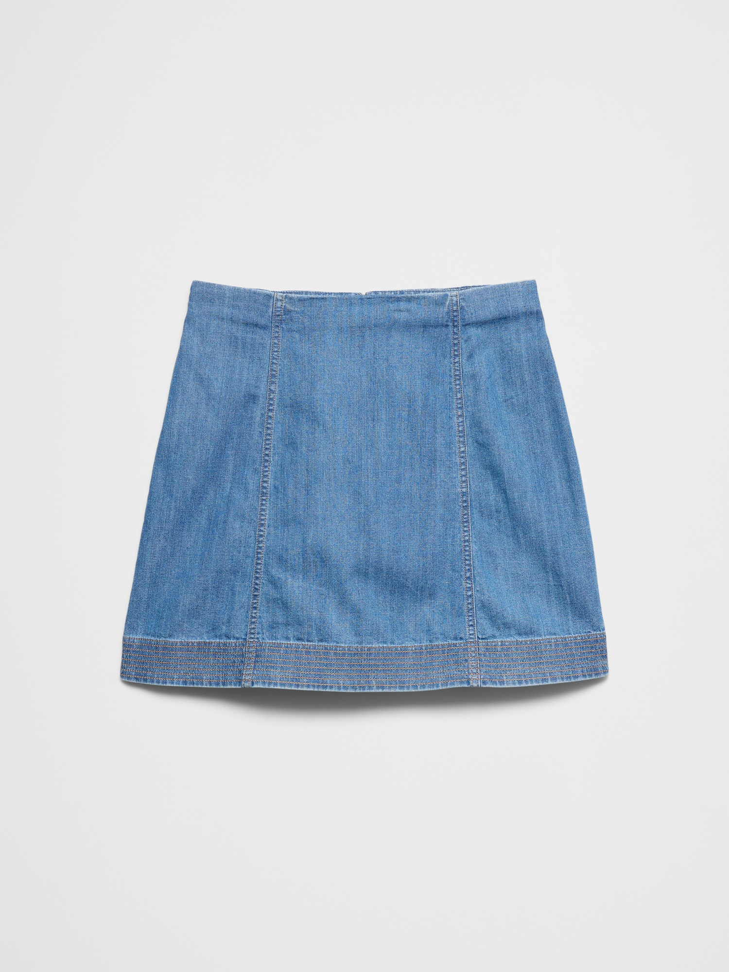 Image number 4 showing, Denim Trapunto Mini Skirt