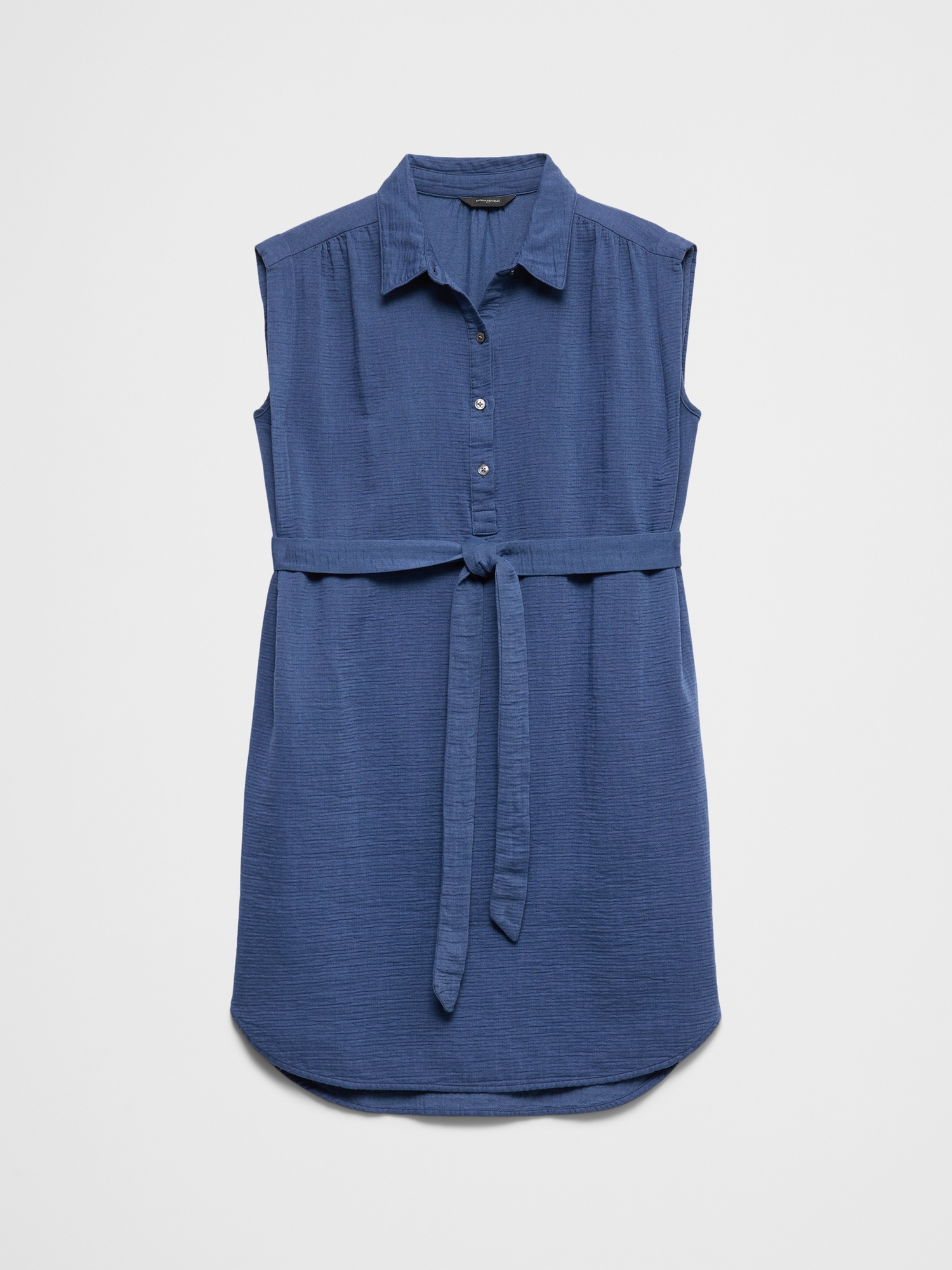 Image number 4 showing, Gauze Above-Knee Shirtdress