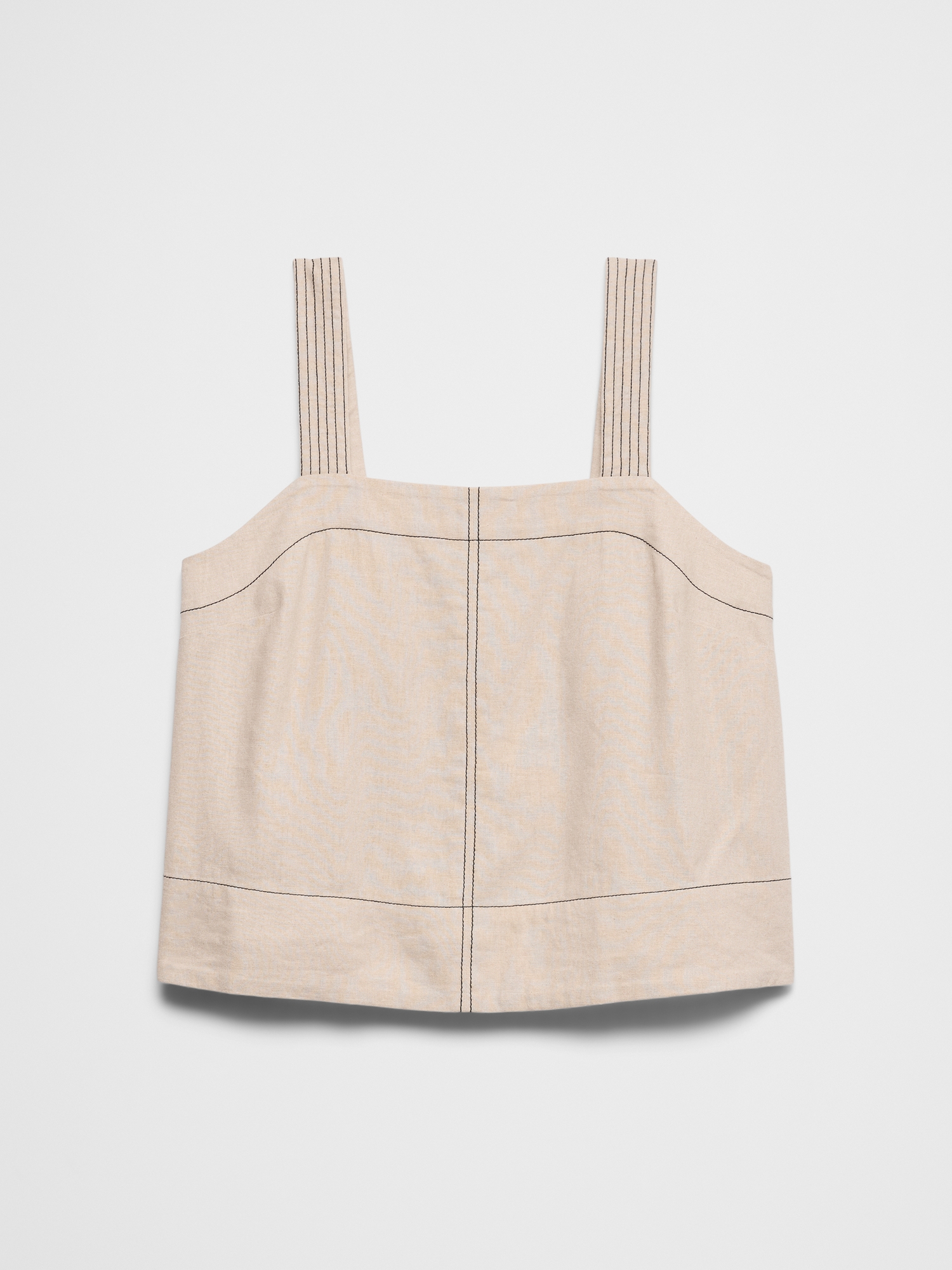 Image number 4 showing, Linen-Blend Trapunto Tank