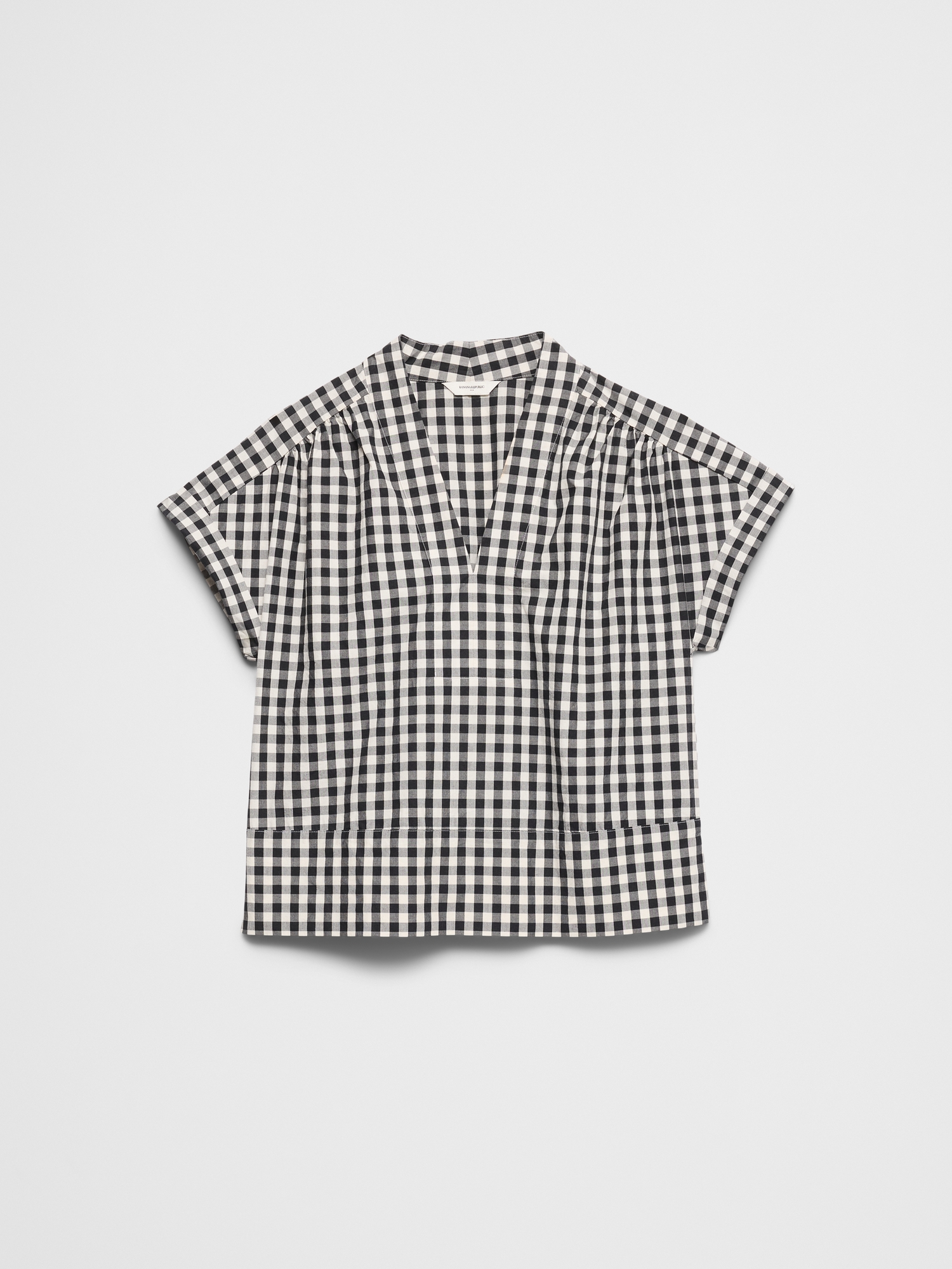 Image number 6 showing, Poplin Split-Neck Top