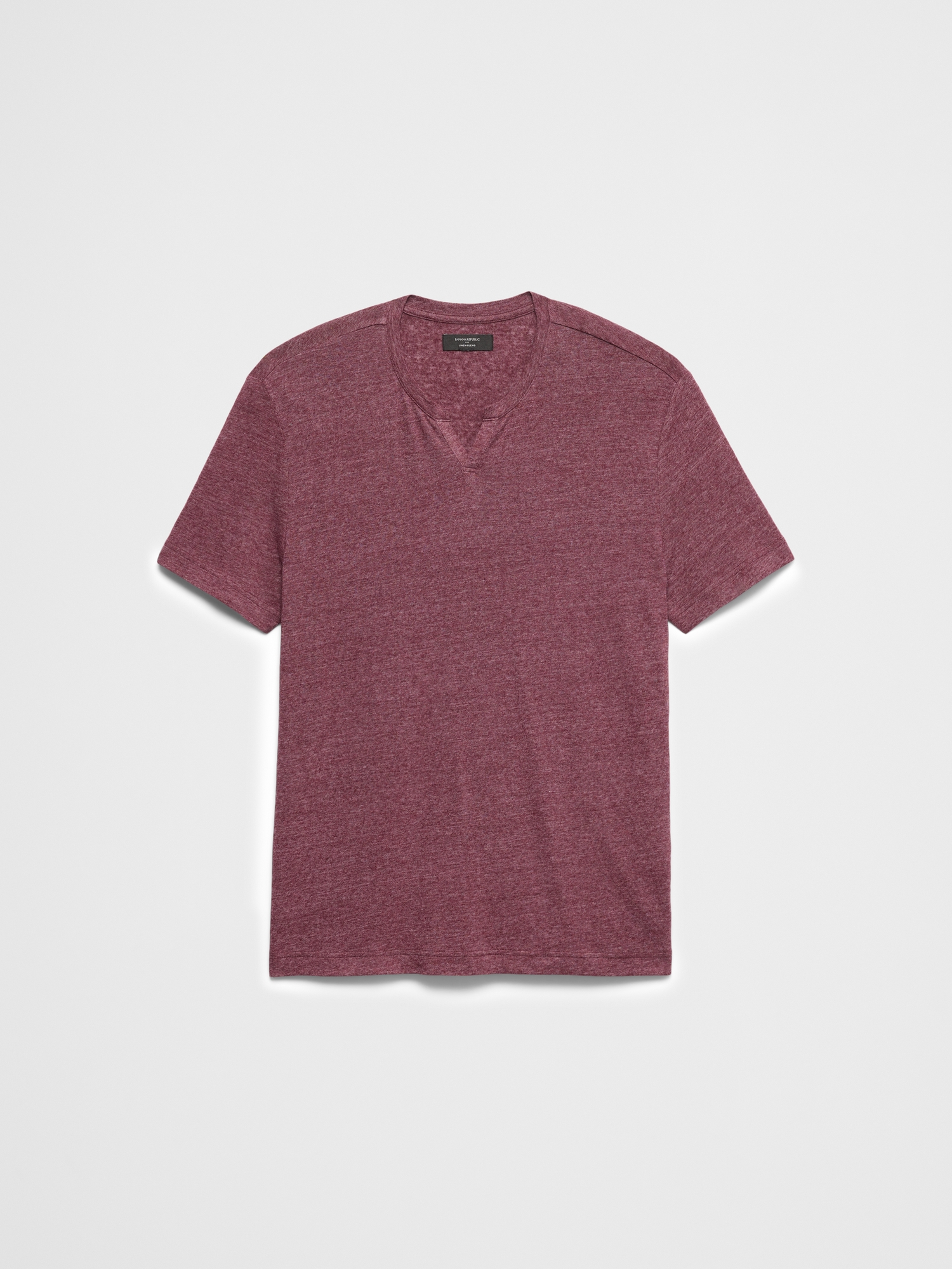 Image number 7 showing, Standard-Fit Linen-Blend Notch T-Shirt