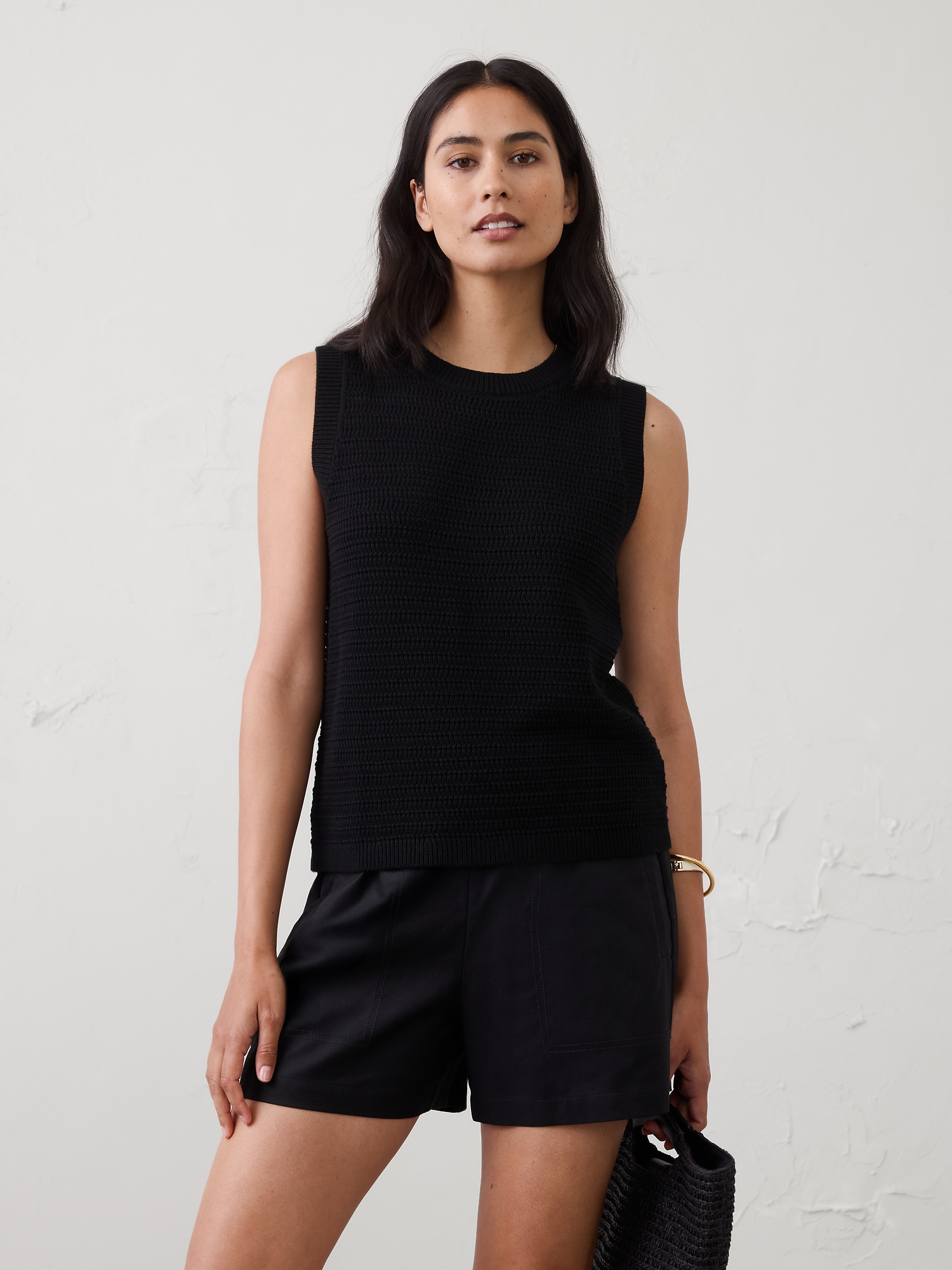 L'image numéro 1 présente Débardeur en tricot texturé