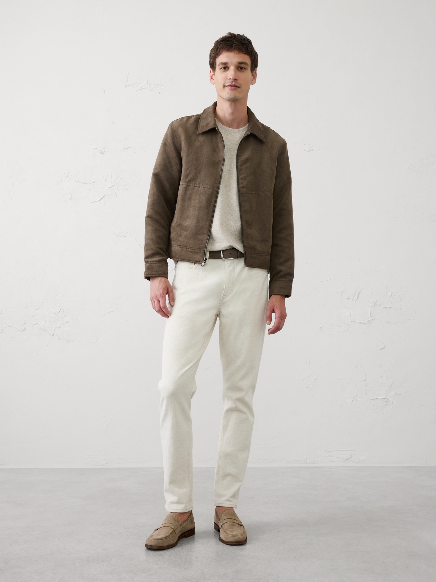 Image number 1 showing, Vegan Suede Zip Jacket
