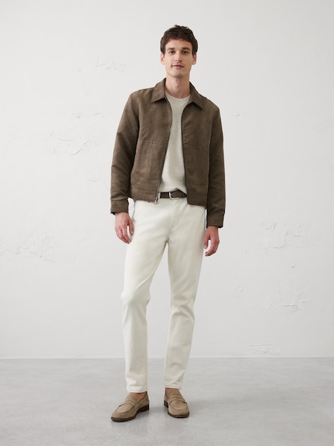 Vegan Suede Zip Jacket