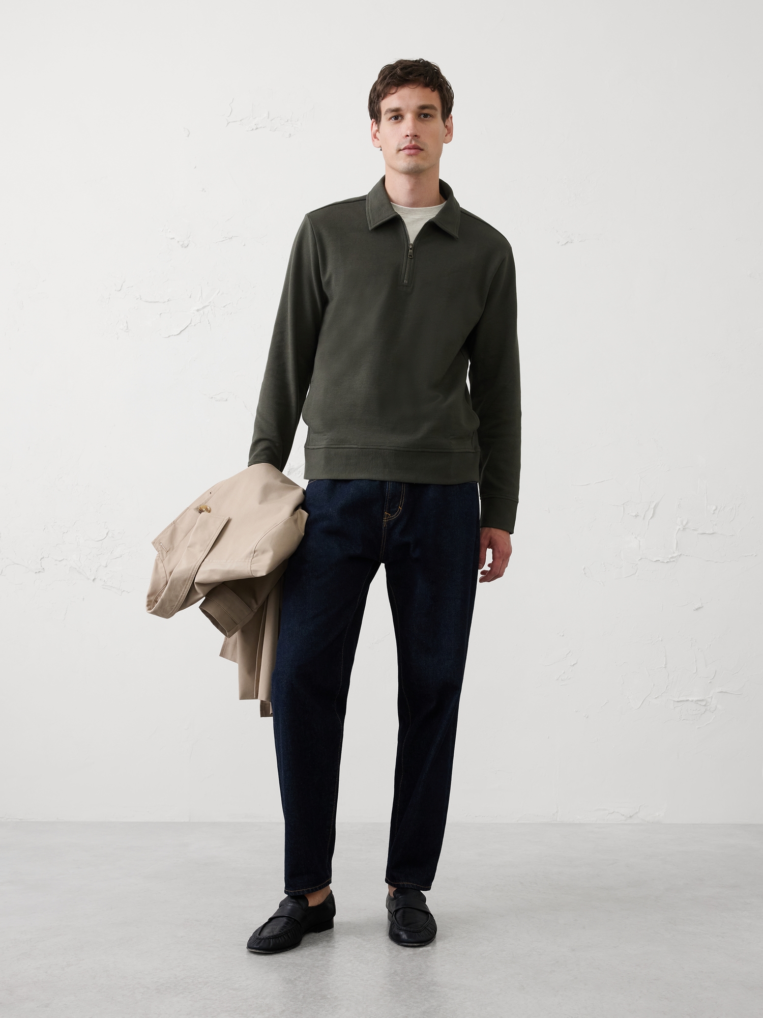 Image number 1 showing, Ottoman Quarter-Zip Pullover Polo