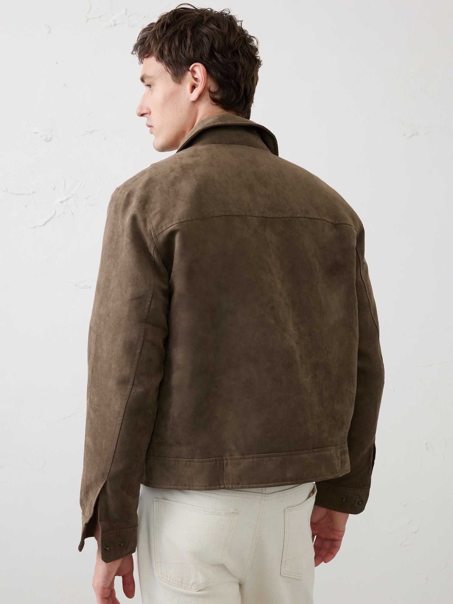 Image number 2 showing, Vegan Suede Zip Jacket