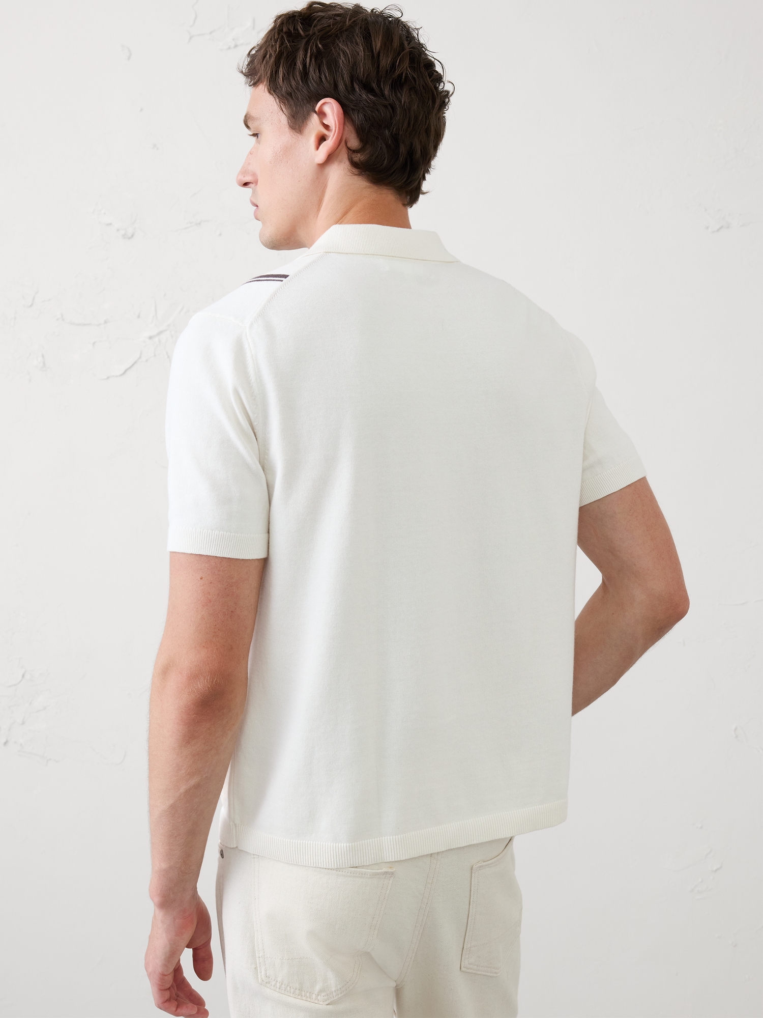 Image number 2 showing, Striped Button-Down Sweater Polo