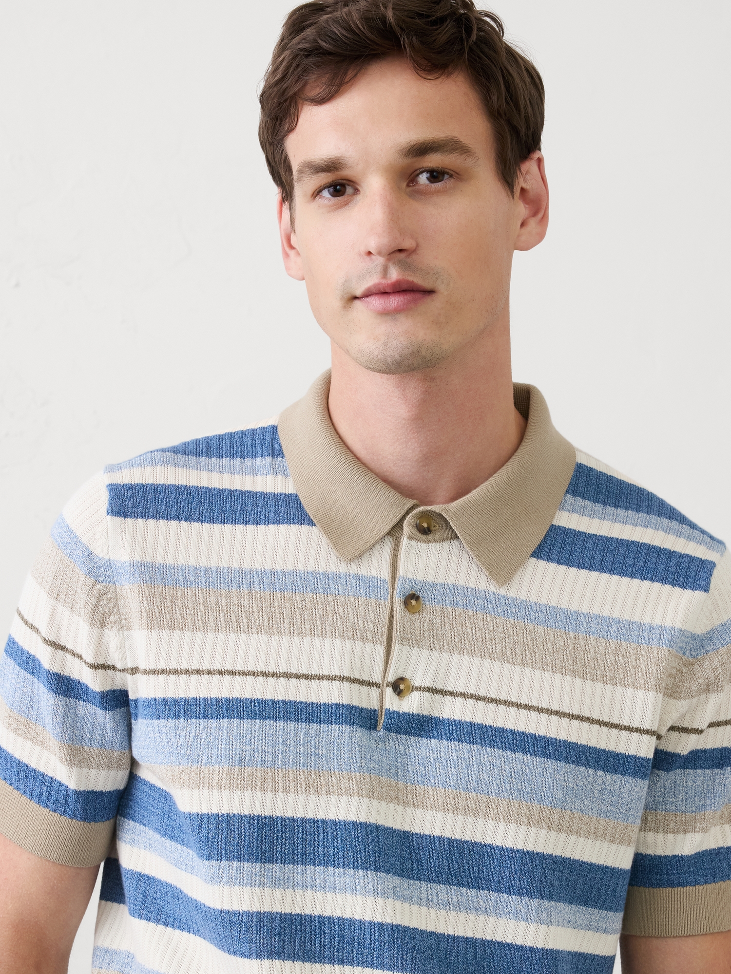 Image number 3 showing, Textured Striped Sweater Polo