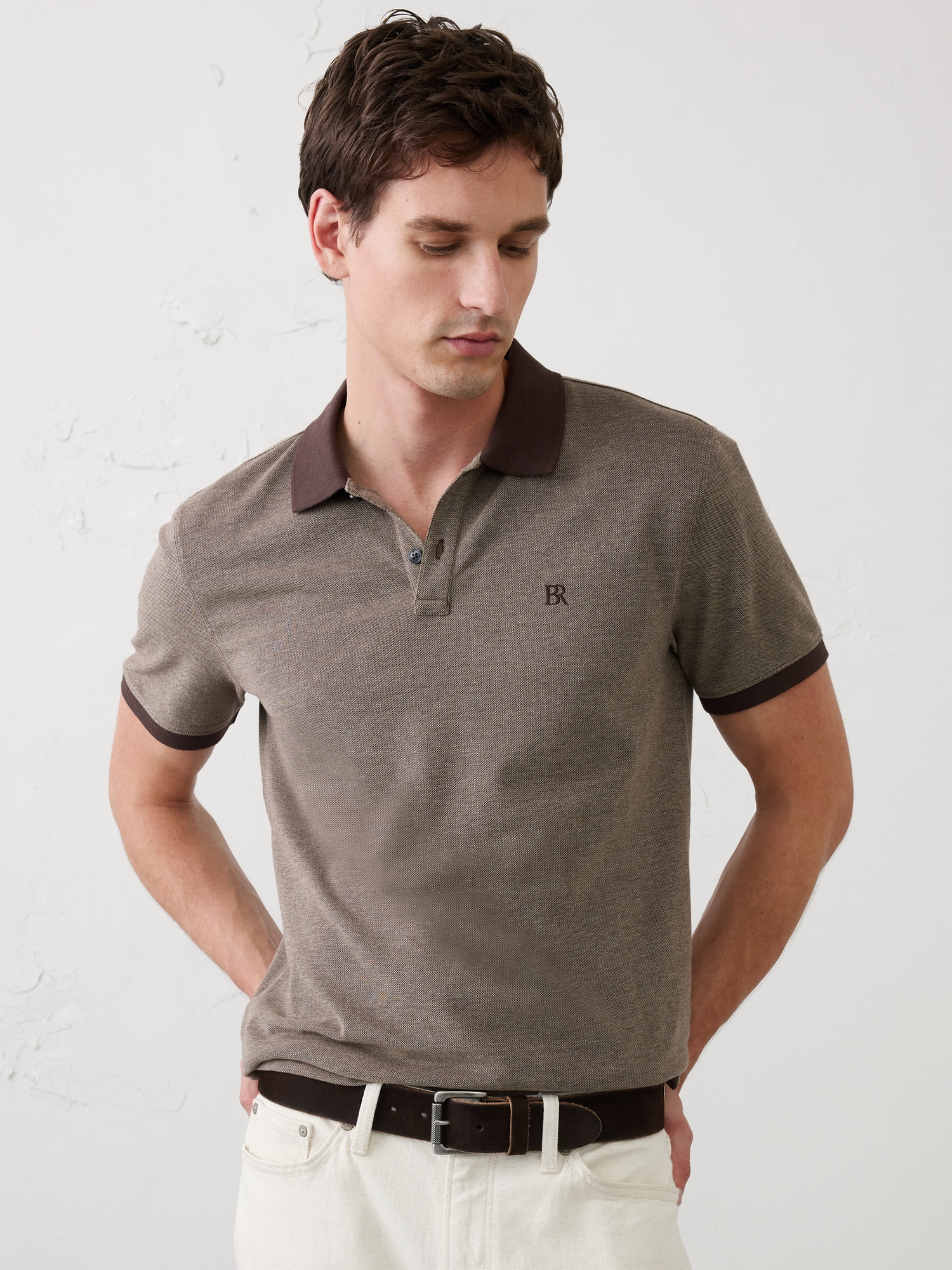 L'image numéro 1 présente Polo en piqué coupe standard