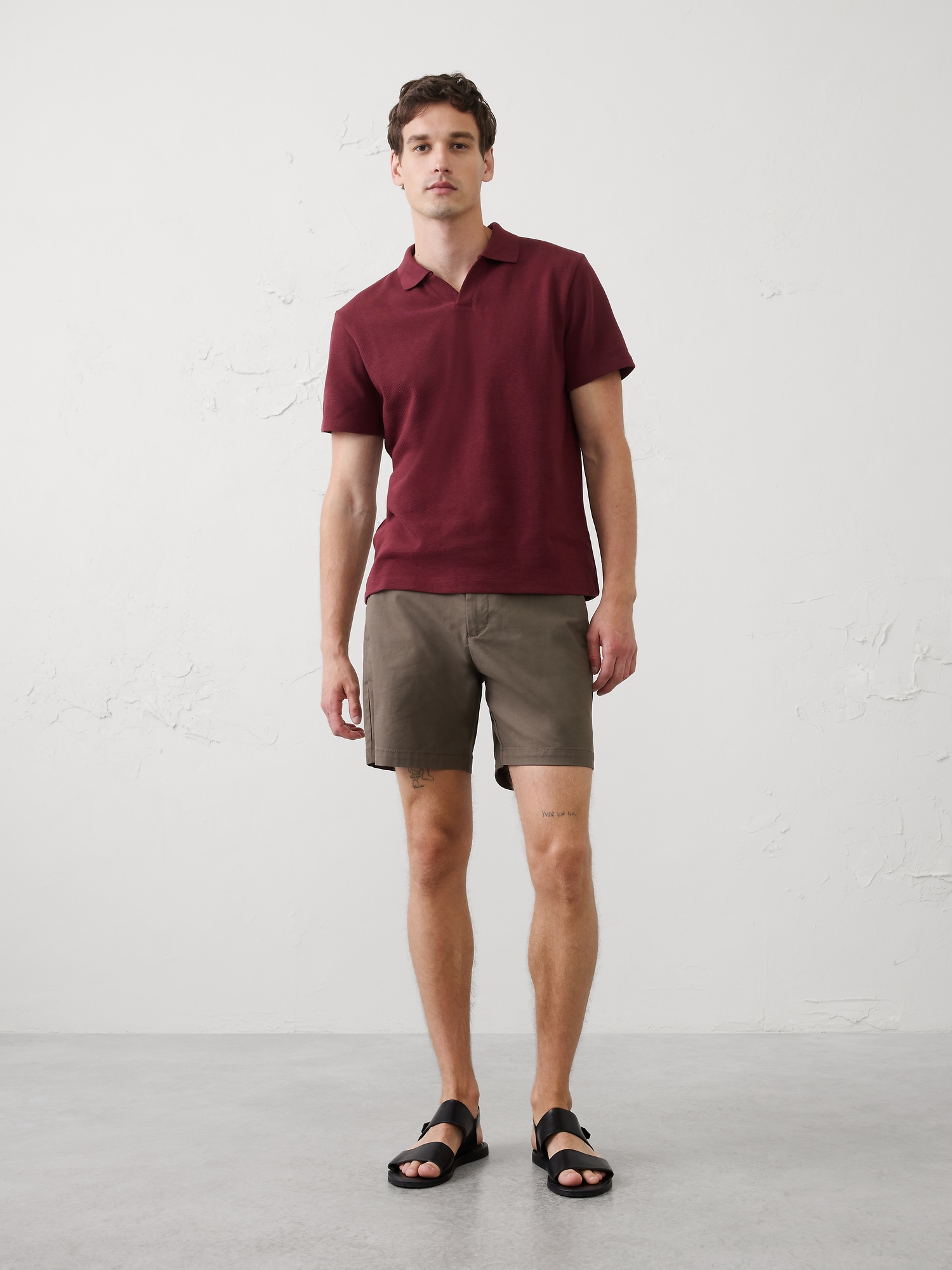 Image number 1 showing, Standard-Fit Johnny-Collar Polo