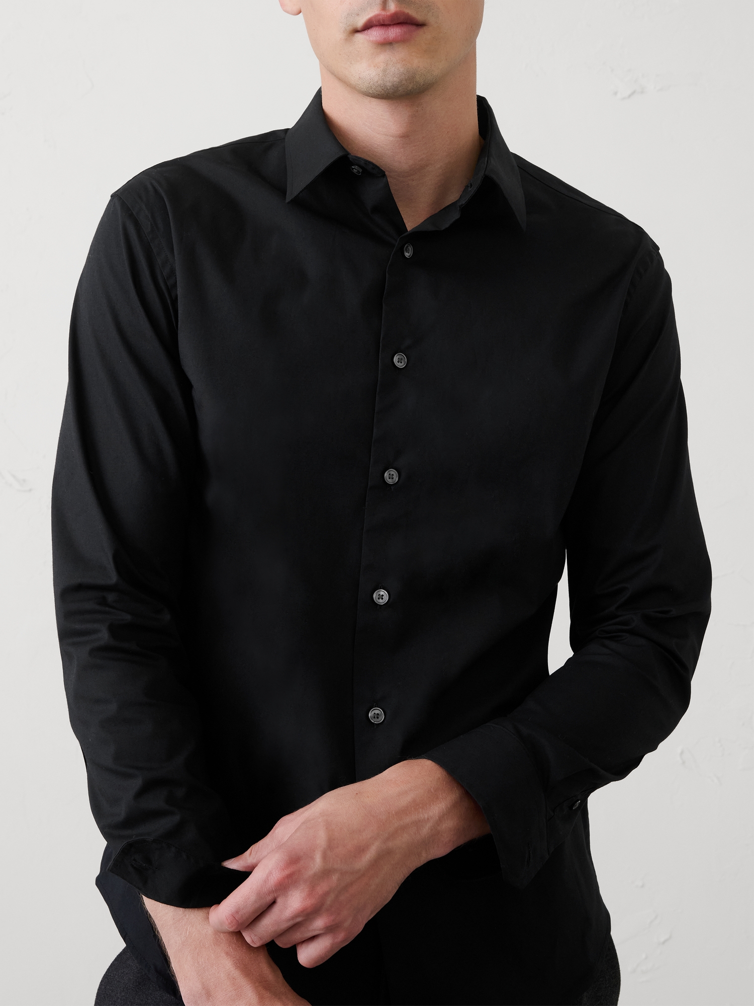 Image number 3 showing, Slim-Fit Untucked Dress Shirt