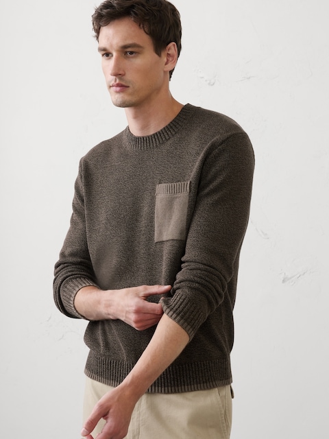 Contrast Pocket Sweater