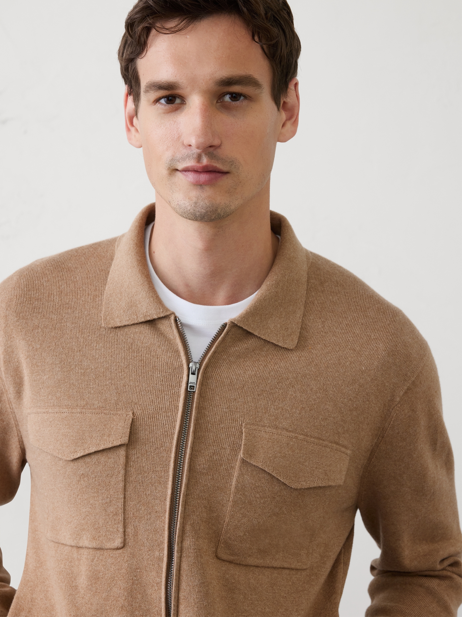 Image number 3 showing, Chest-Pocket Zip Sweater Jacket