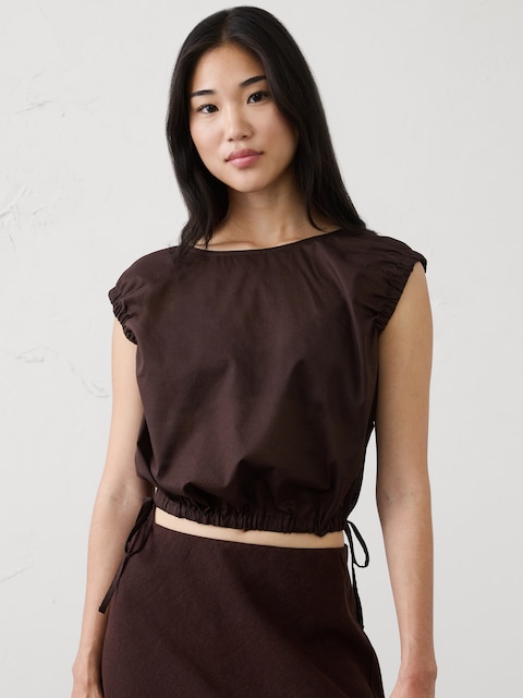 Voile Side-Tie Top