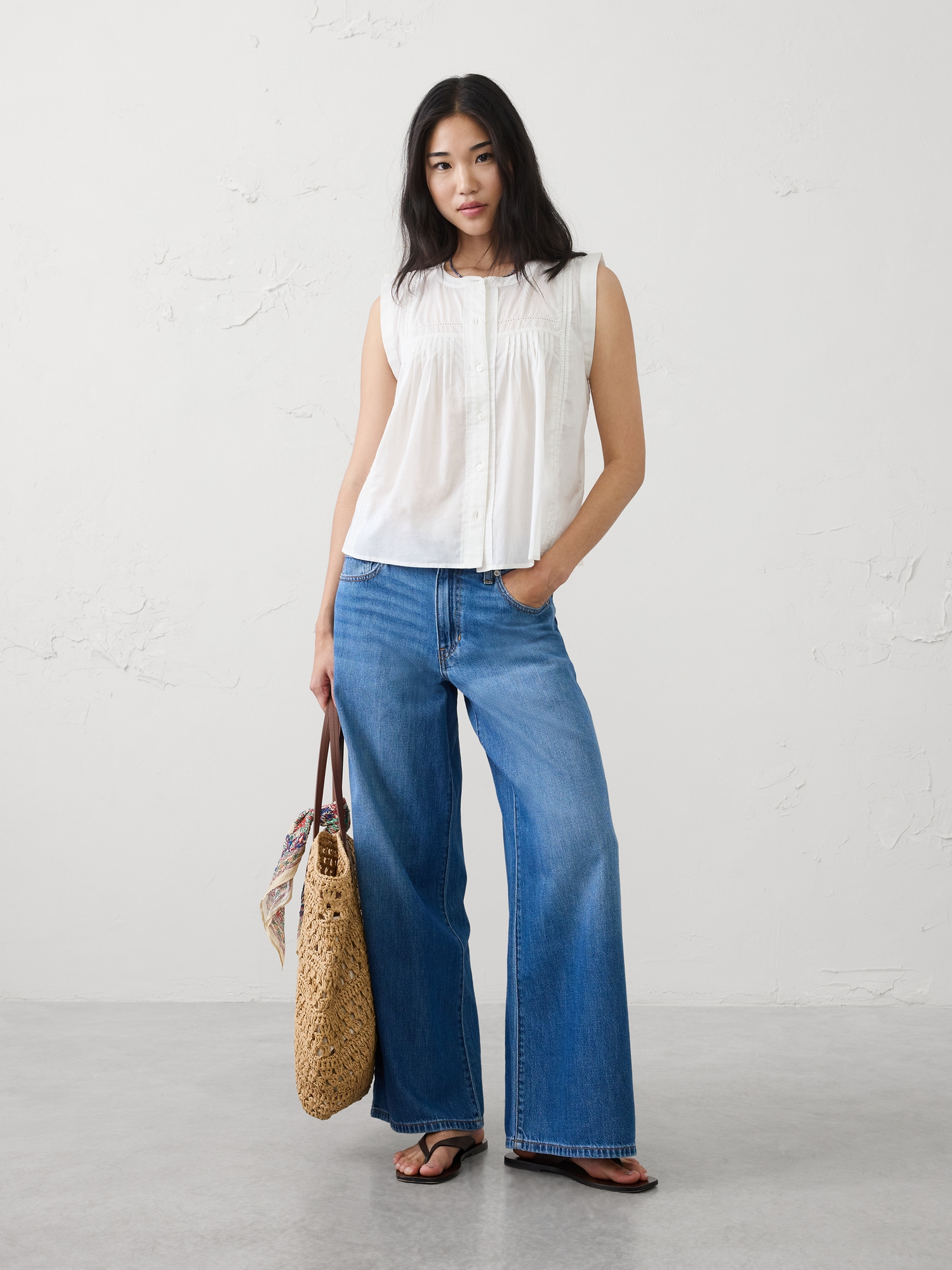 Image number 3 showing, Picot High-Neck Top