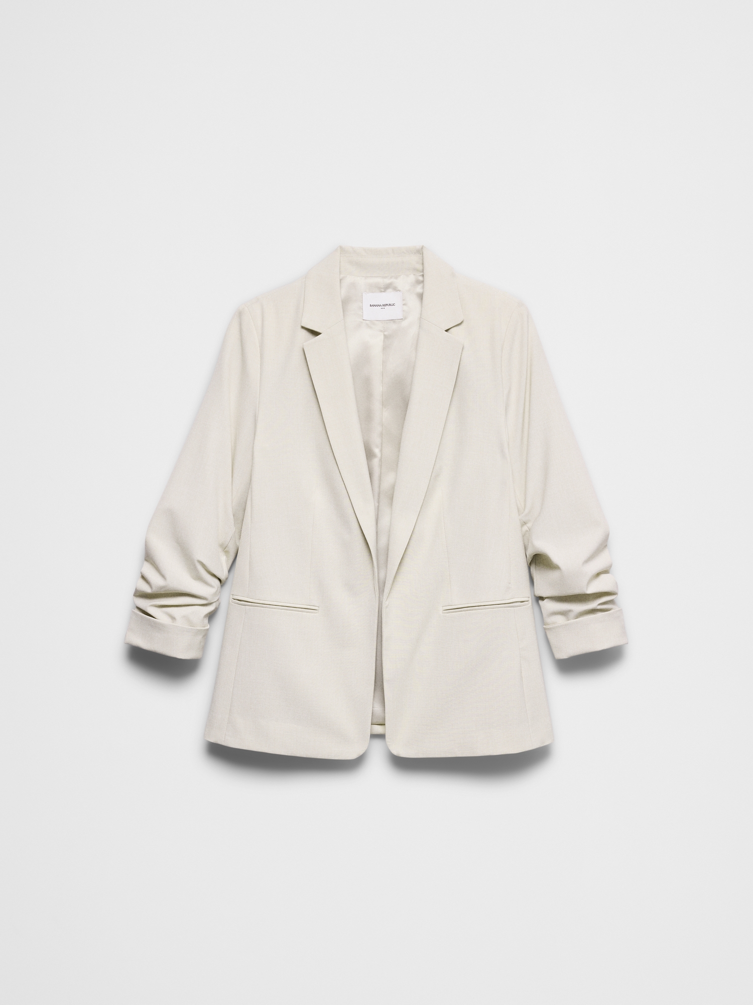 Image number 4 showing, Sculpted Stretch Ruched-Sleeve Blazer