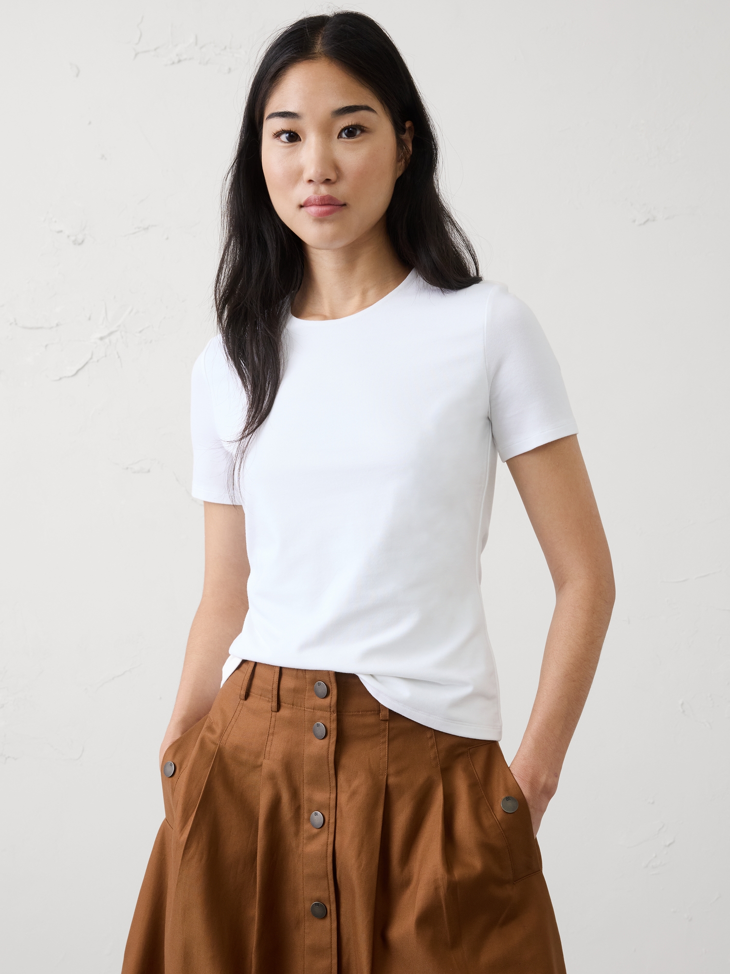 L'image numéro 1 présente T-shirt extensible doux
