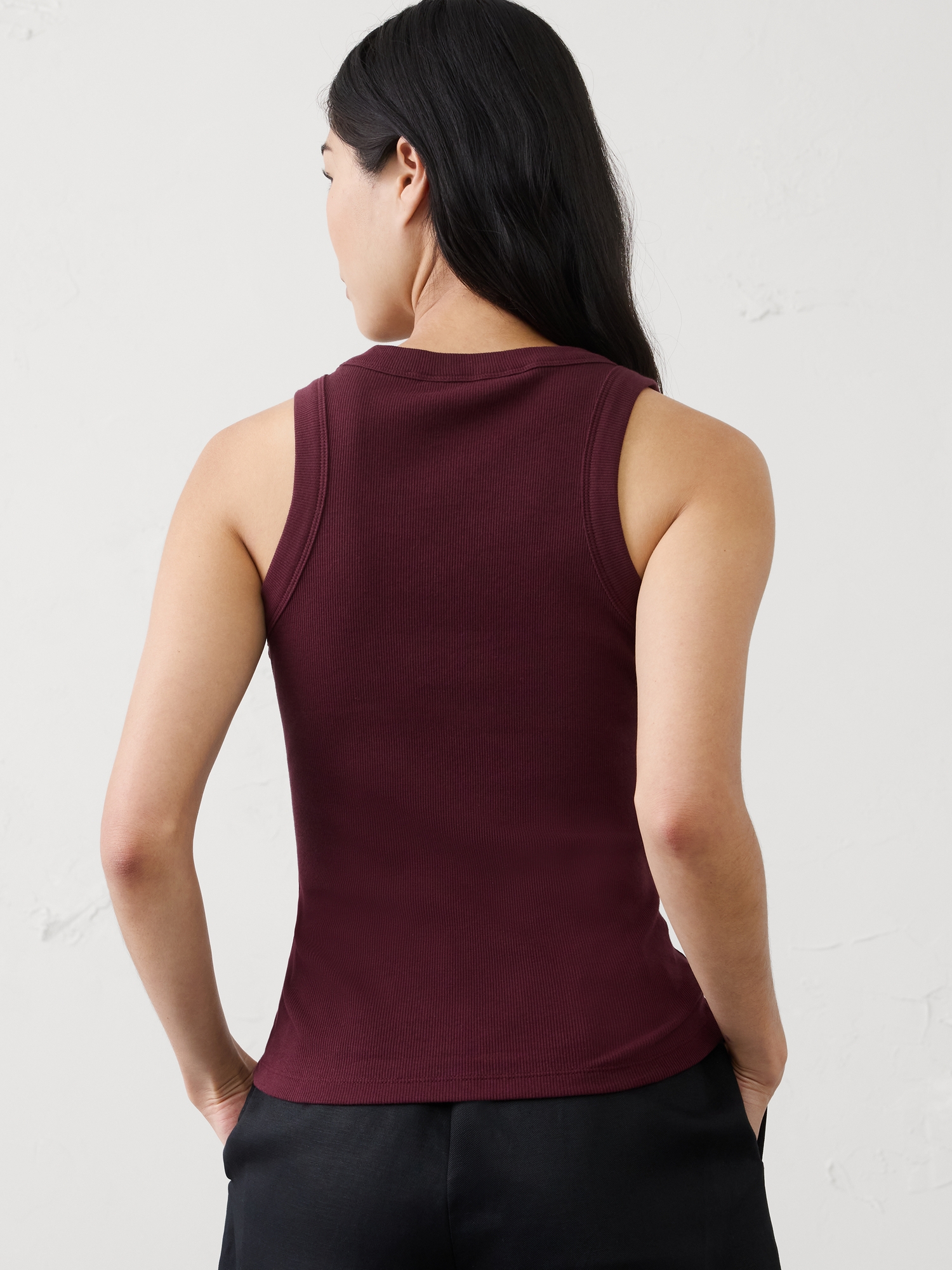 L'image numéro 5 présente Camisole côtelée à dos nageur