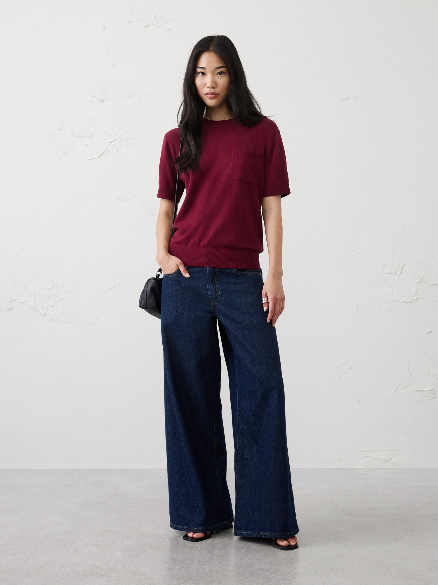 Image number 1 showing, Forever Pocket Sweater T-Shirt